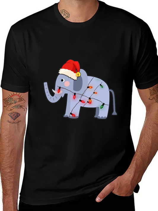Festive Elephant Christmas T-Shirt