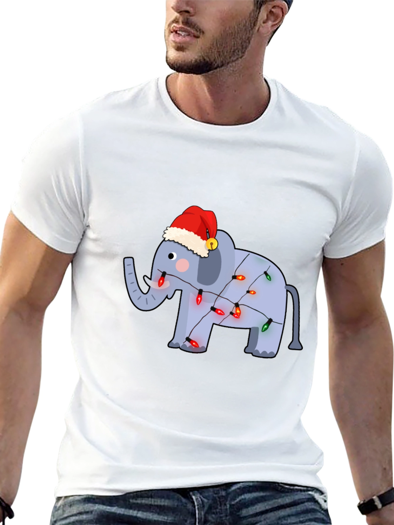 Festive Elephant Christmas T-Shirt