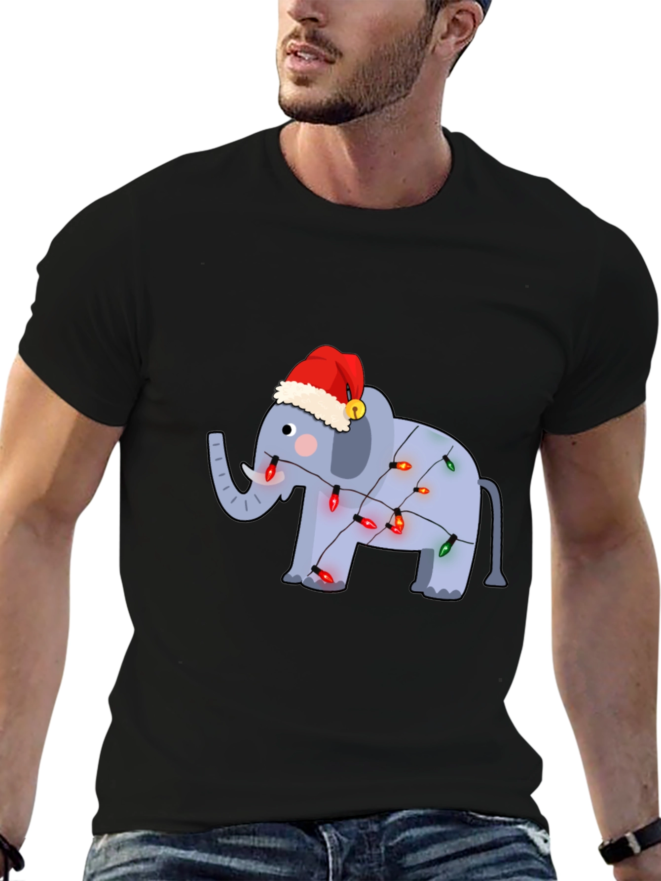 Festive Elephant Christmas T-Shirt