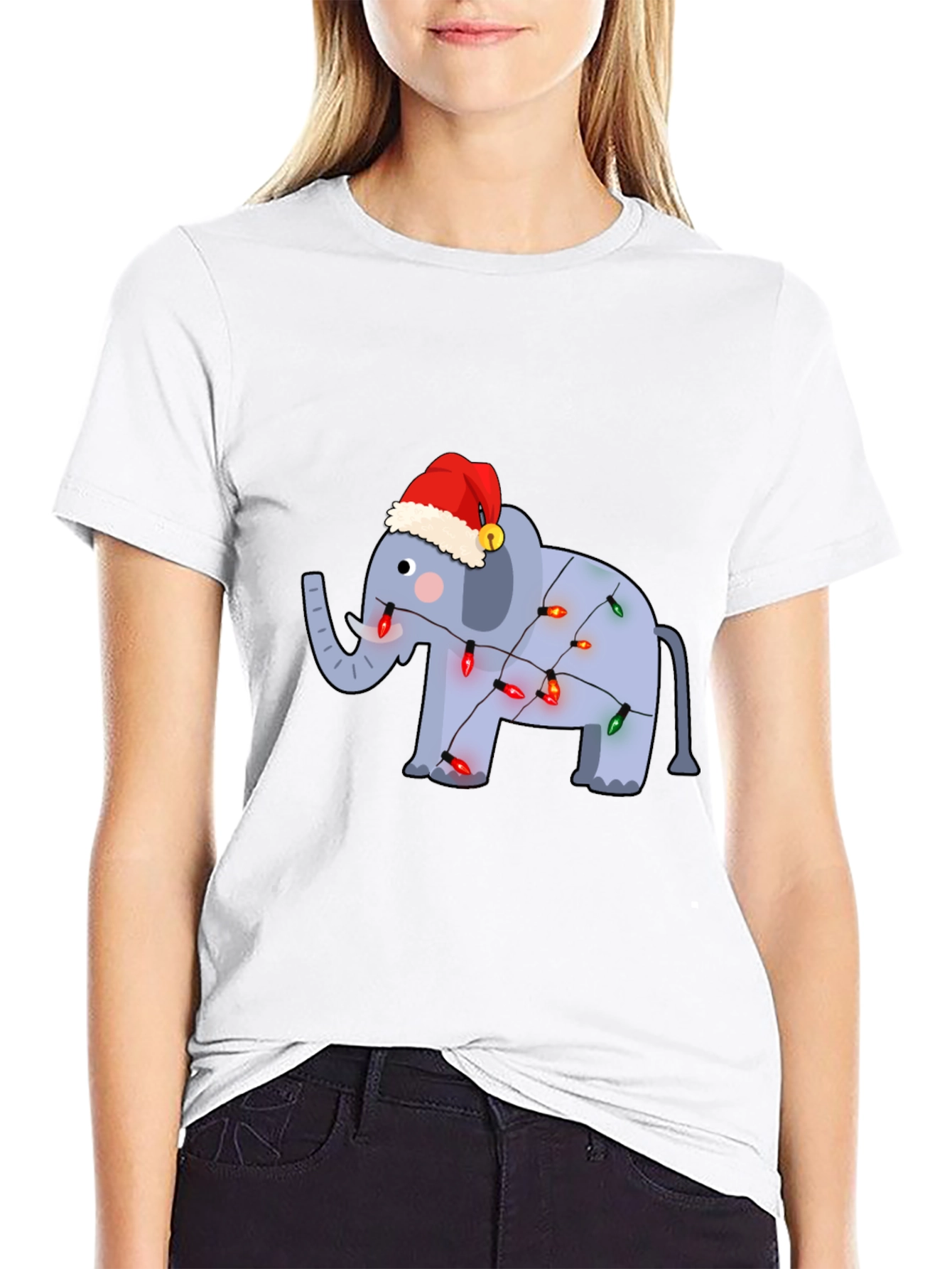 Festive Elephant Christmas T-Shirt