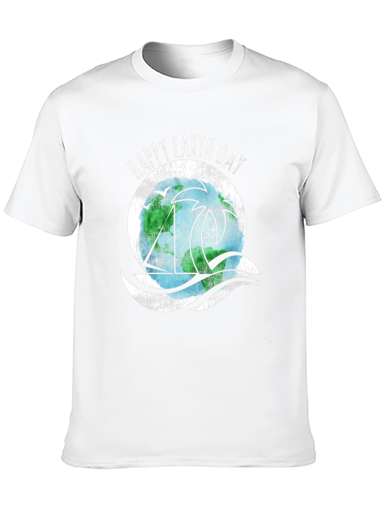 Happy Earth Day T-Shirt - Black Cotton Blend