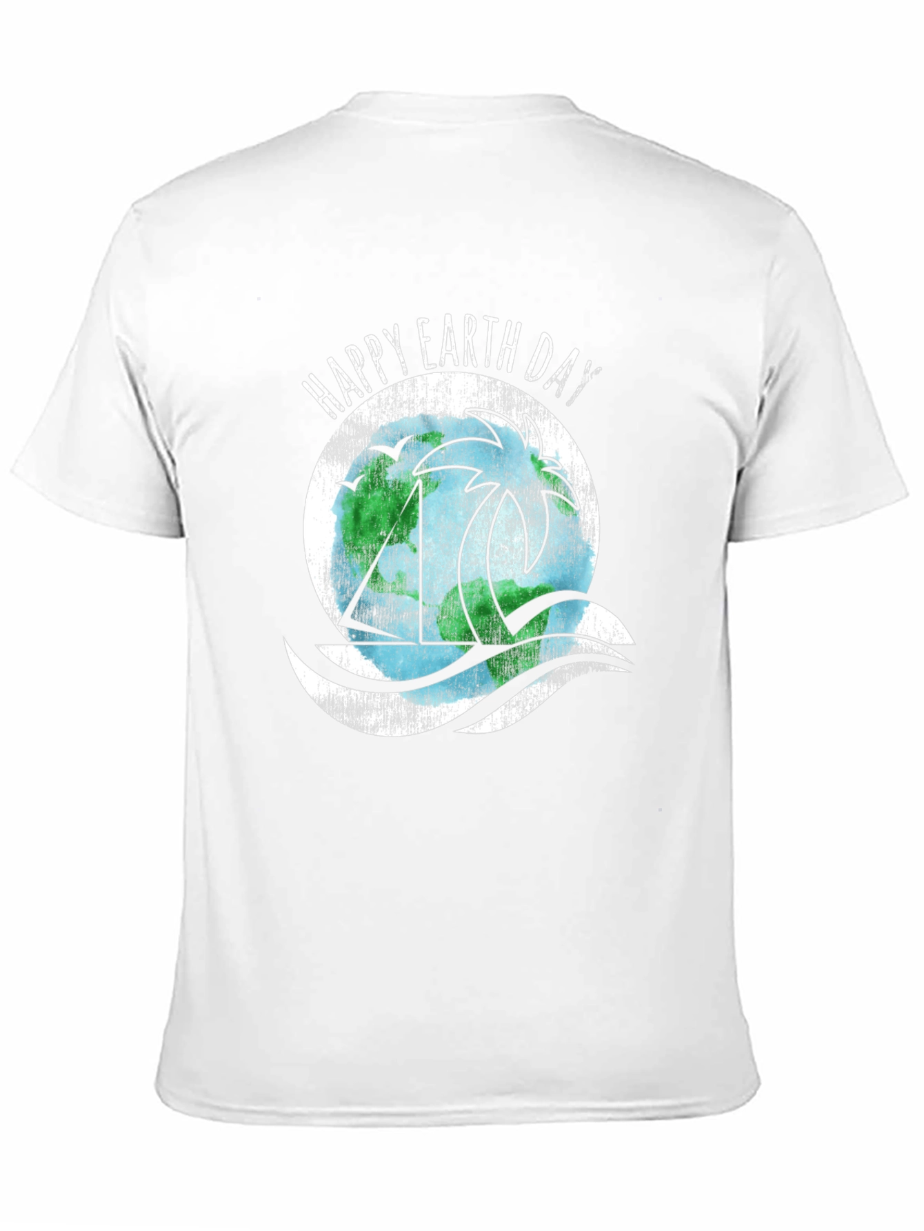 Happy Earth Day T-Shirt - Black Cotton Blend