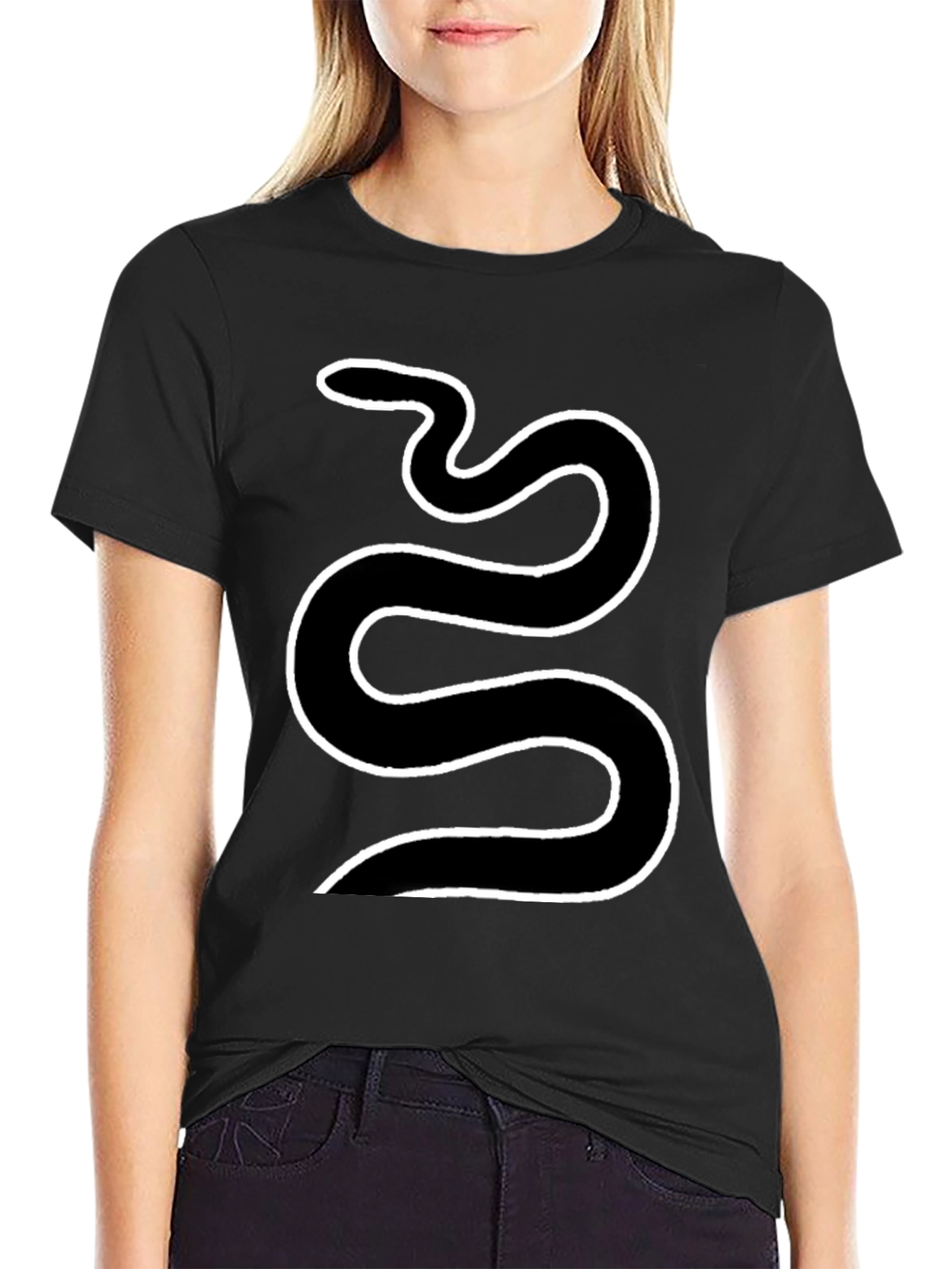 Black Snake Graphic Tee - Cool Serpent Design