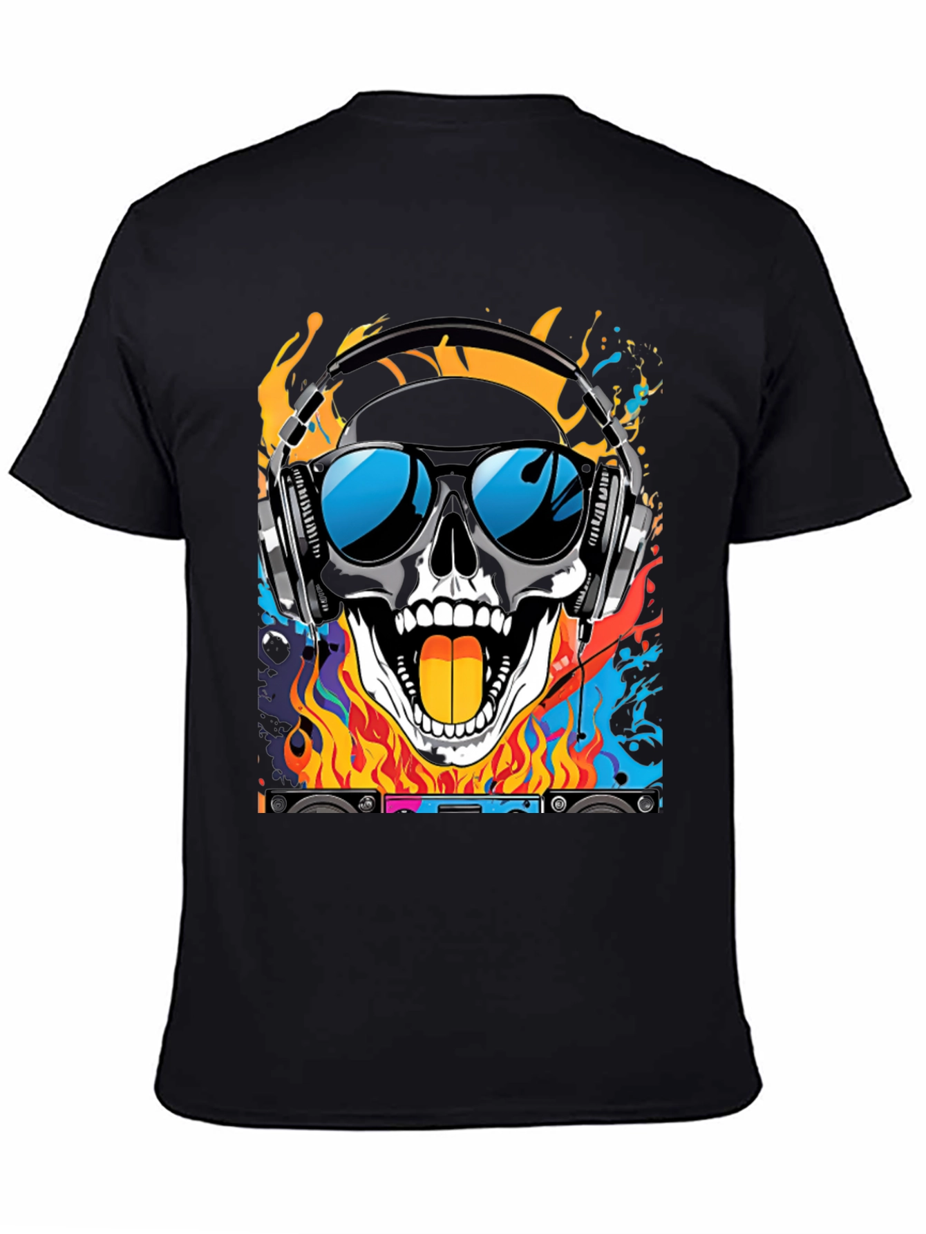 Skull DJ T-Shirt - Cool Graphic Tee