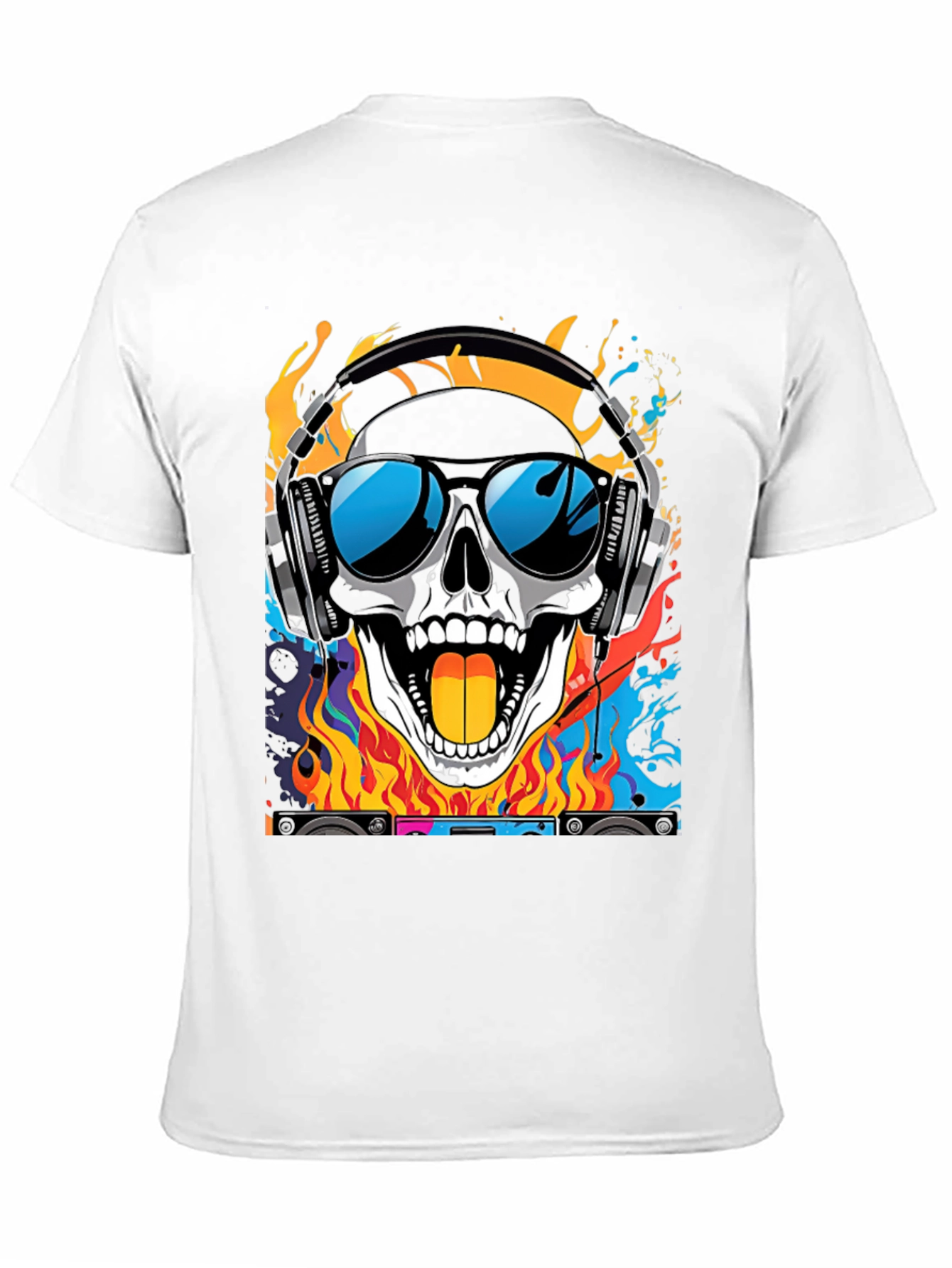 Skull DJ T-Shirt - Cool Graphic Tee