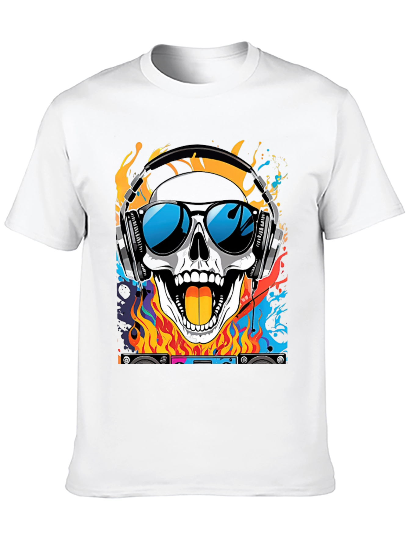 Skull DJ T-Shirt - Cool Graphic Tee