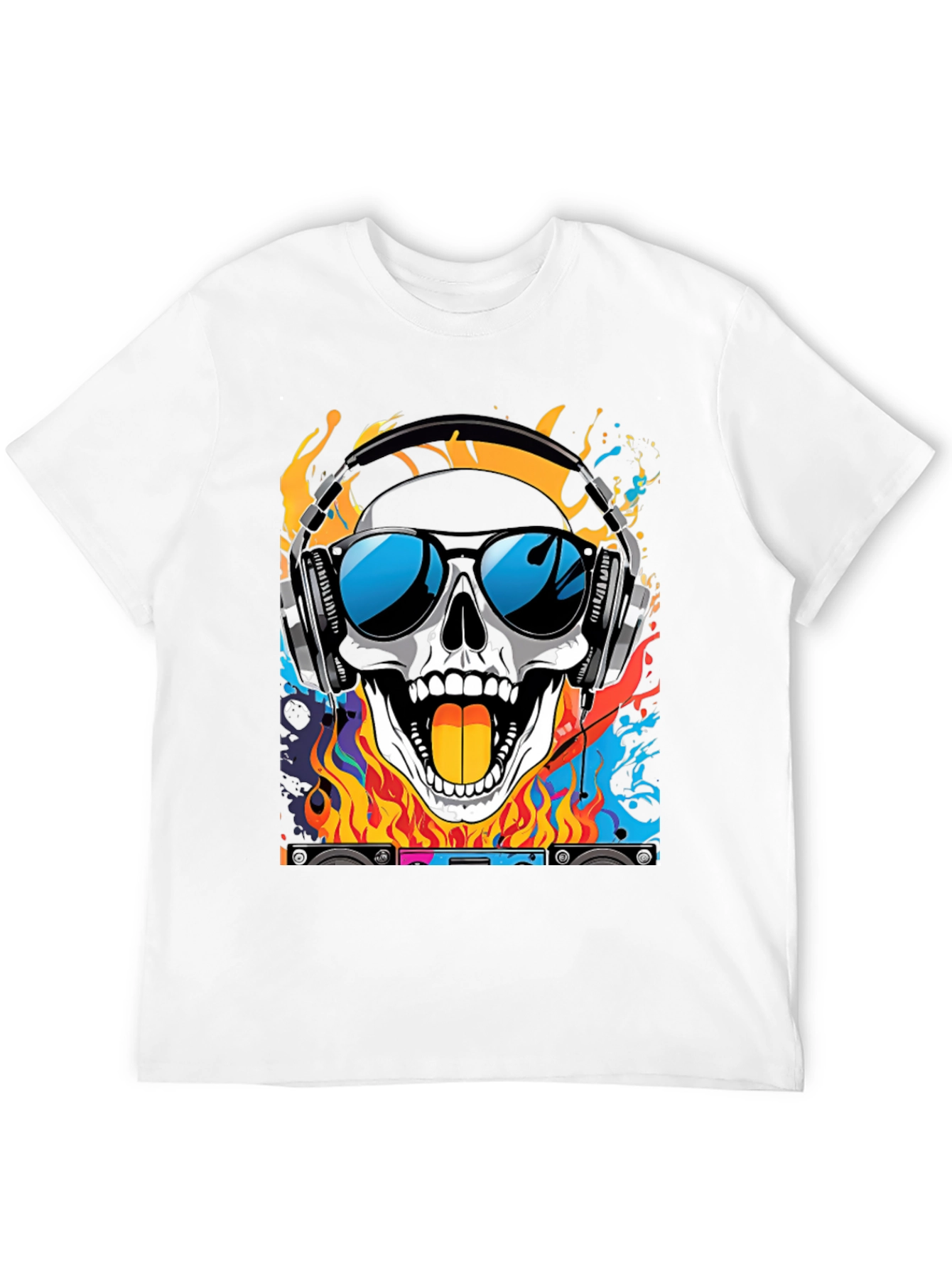 Skull DJ T-Shirt - Cool Graphic Tee