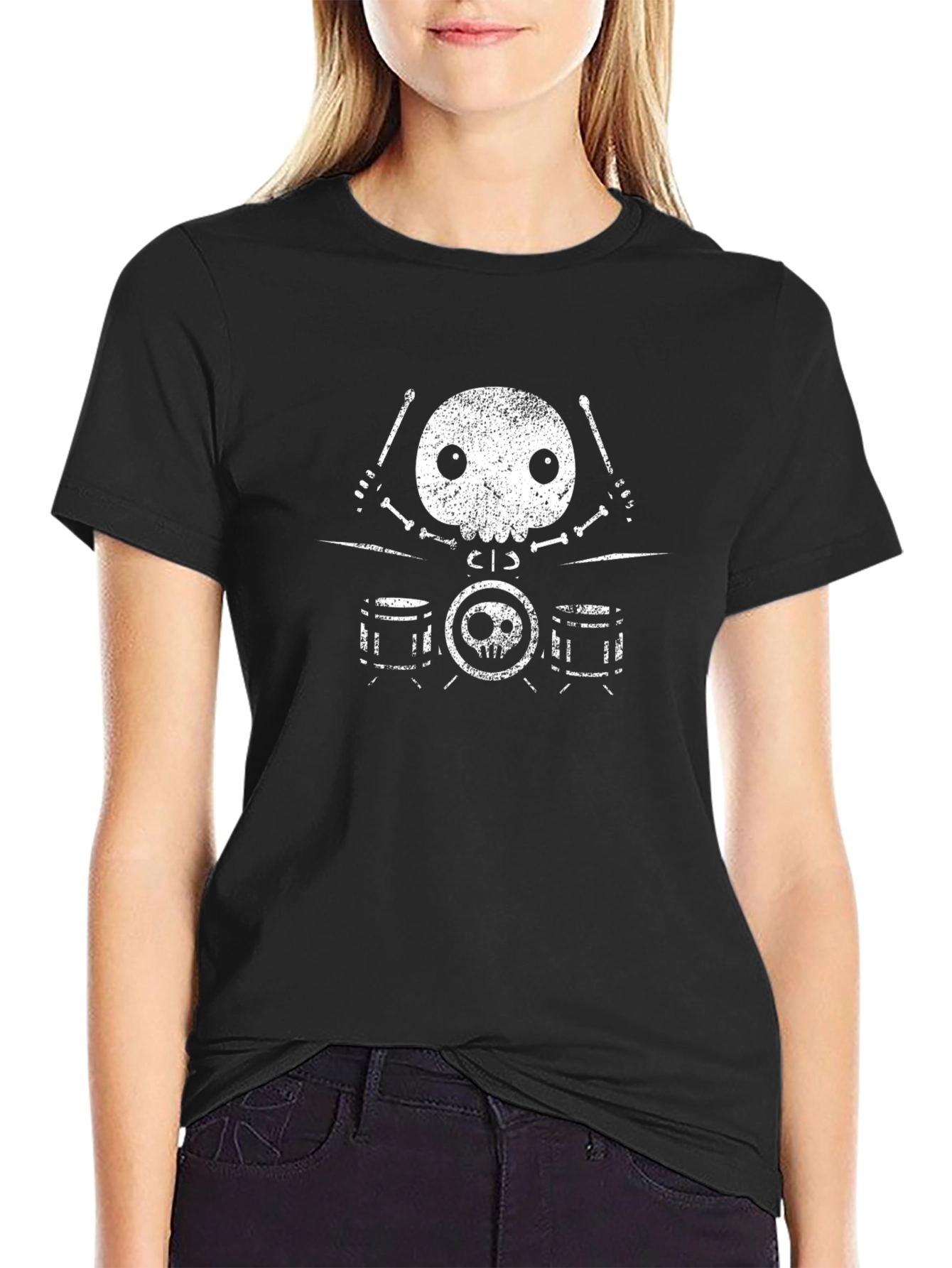 Skull Drummer Graphic Tee