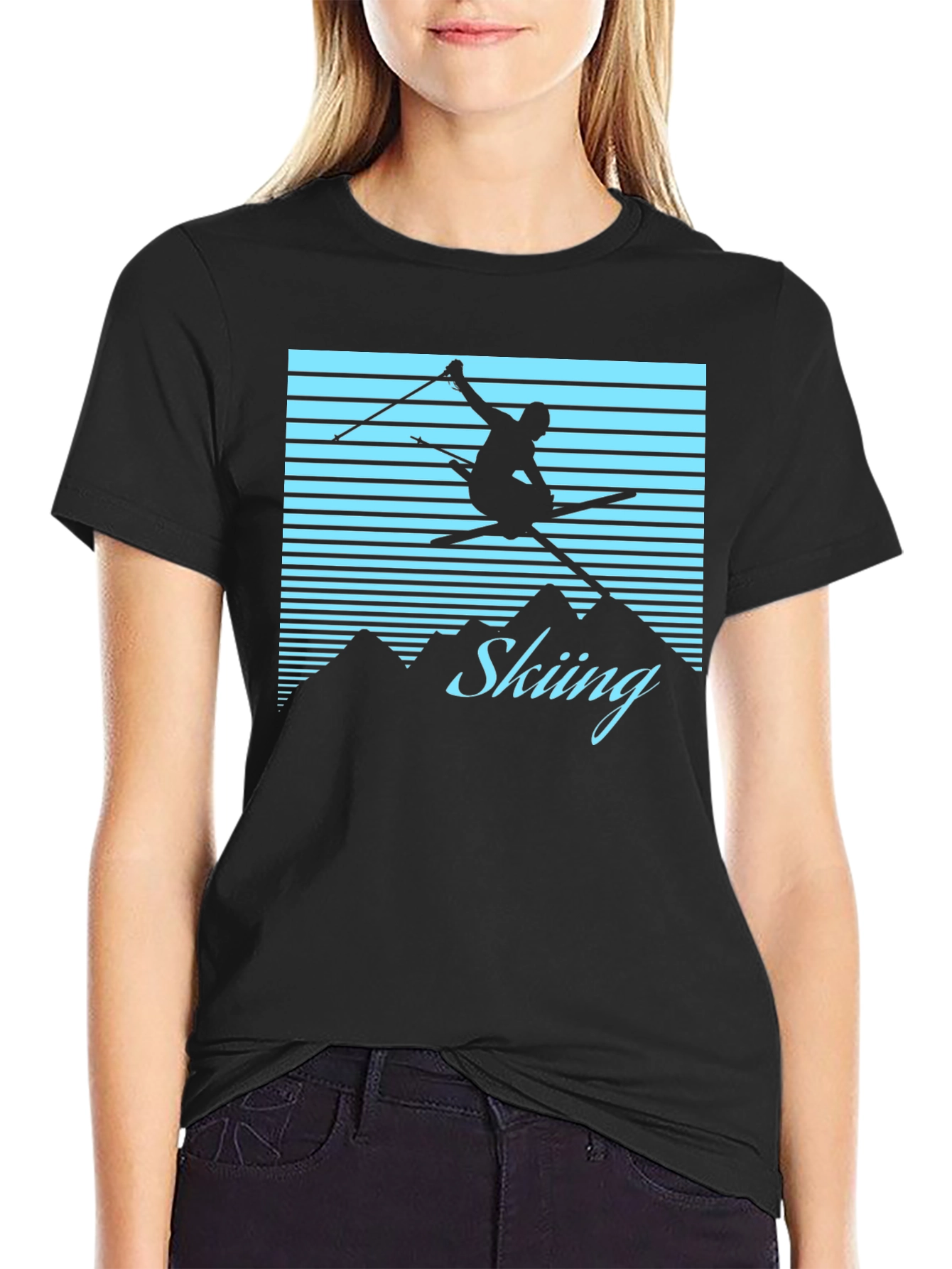 Retro Skiing Graphic Tee