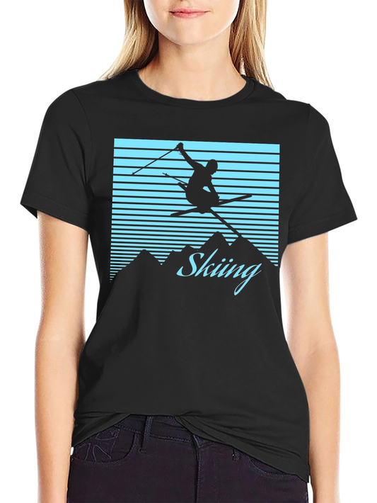 Retro Skiing Graphic Tee