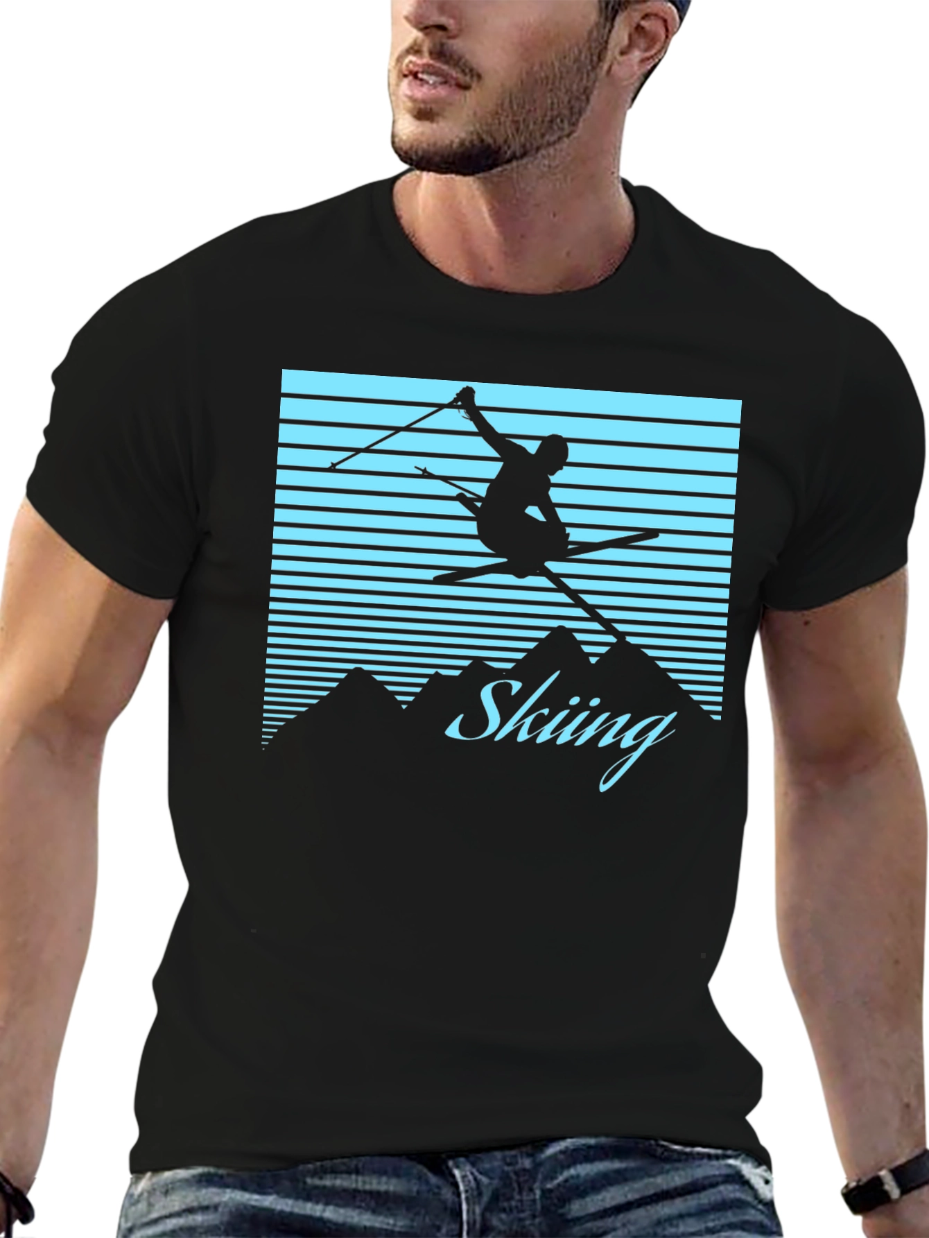 Retro Skiing Graphic Tee