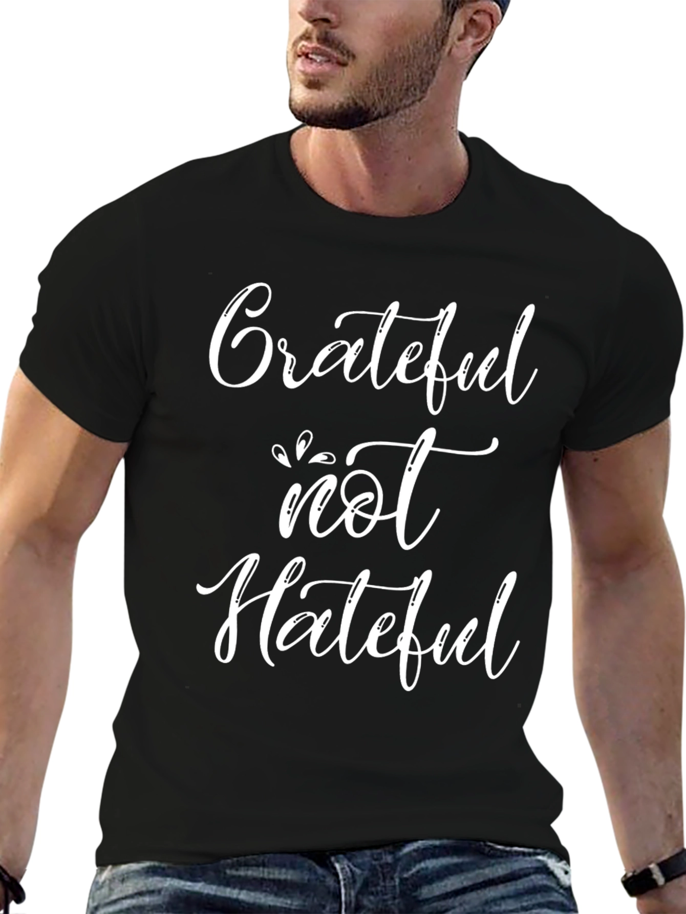 Grateful Not Hateful Graphic Tee - Stylish Comfort