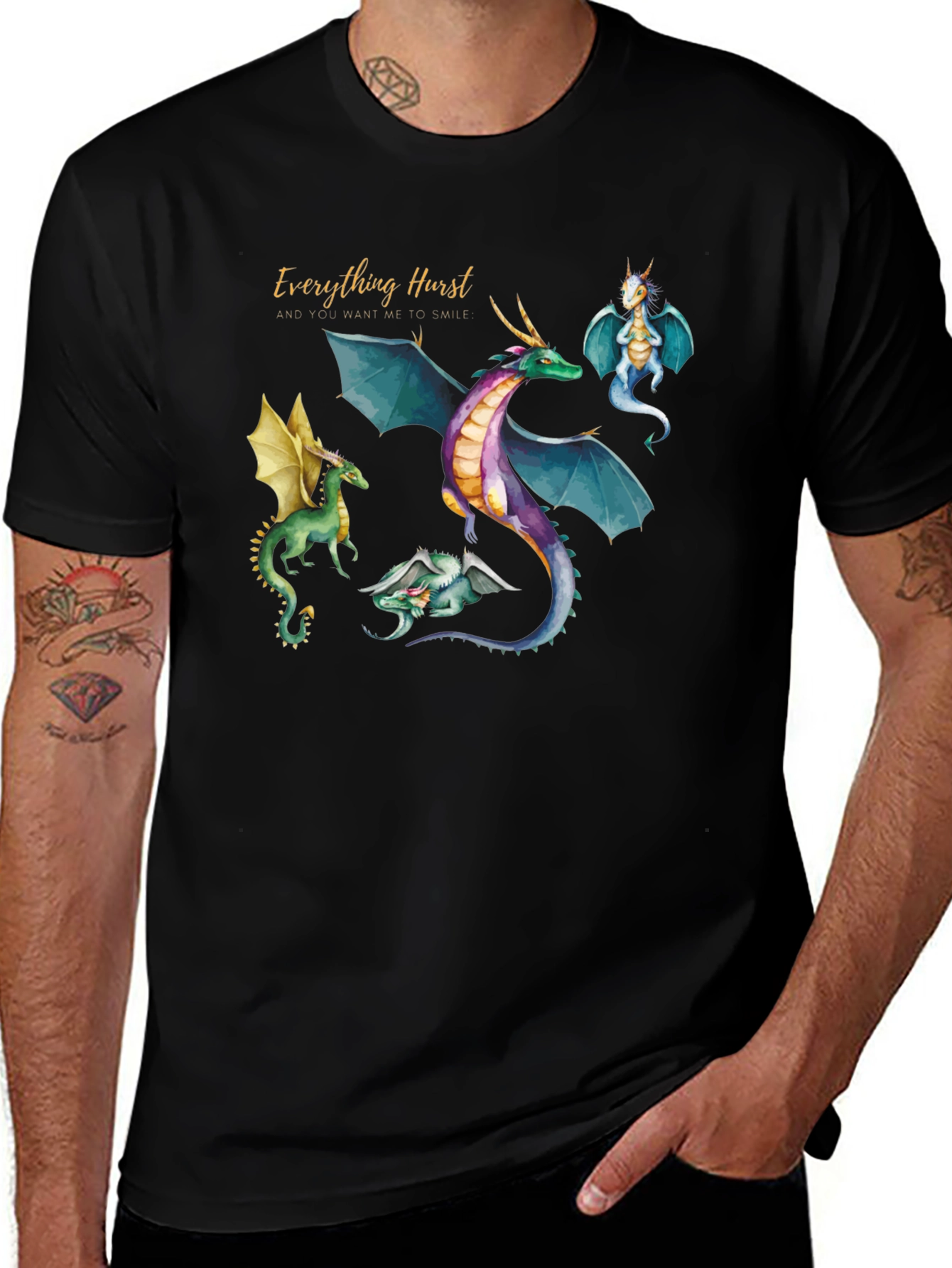 Everything Hurst Dragon Graphic T-Shirt