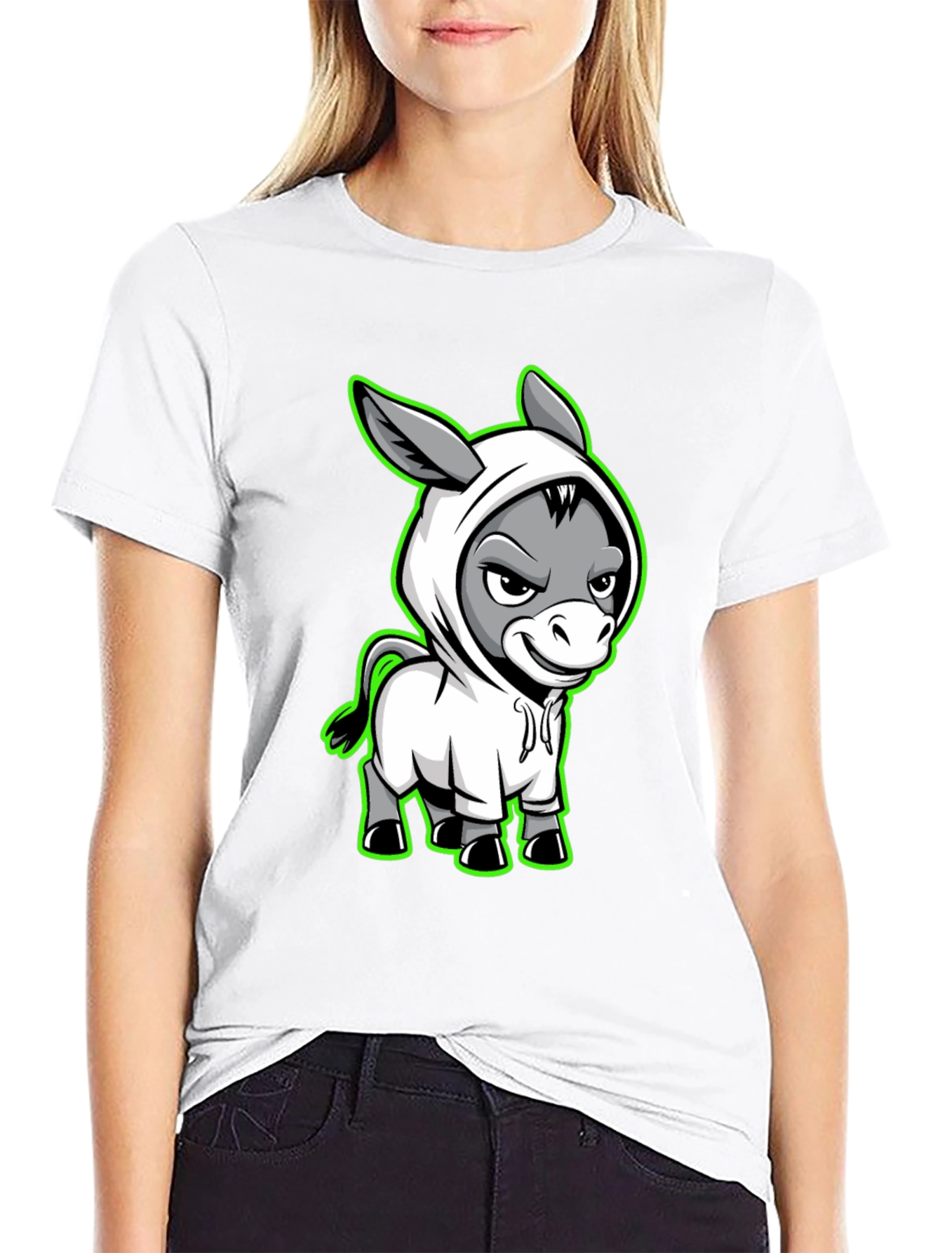 Cool Donkey Cartoon Graphic T-Shirt