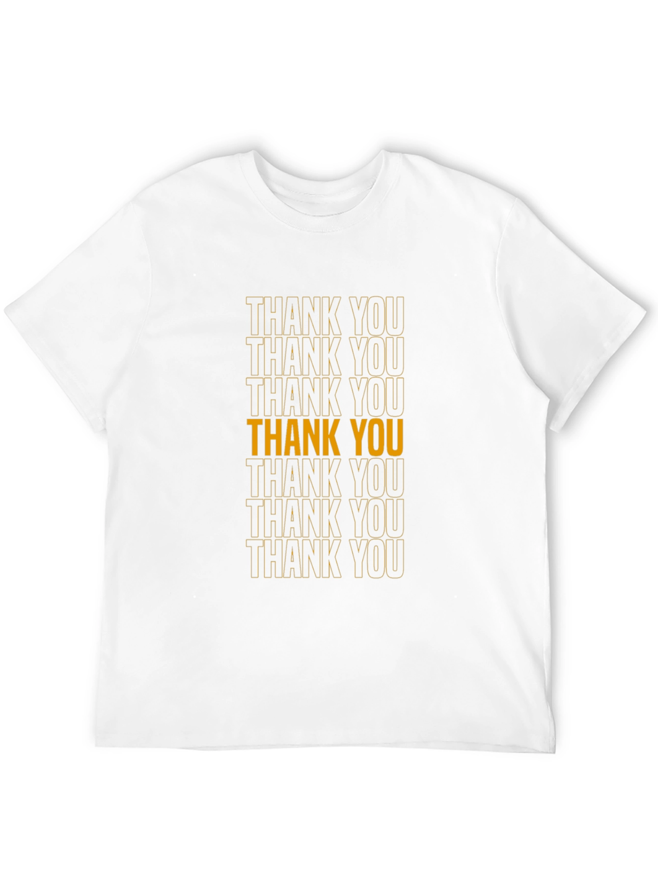 Thank You Graphic Print Black T-Shirt