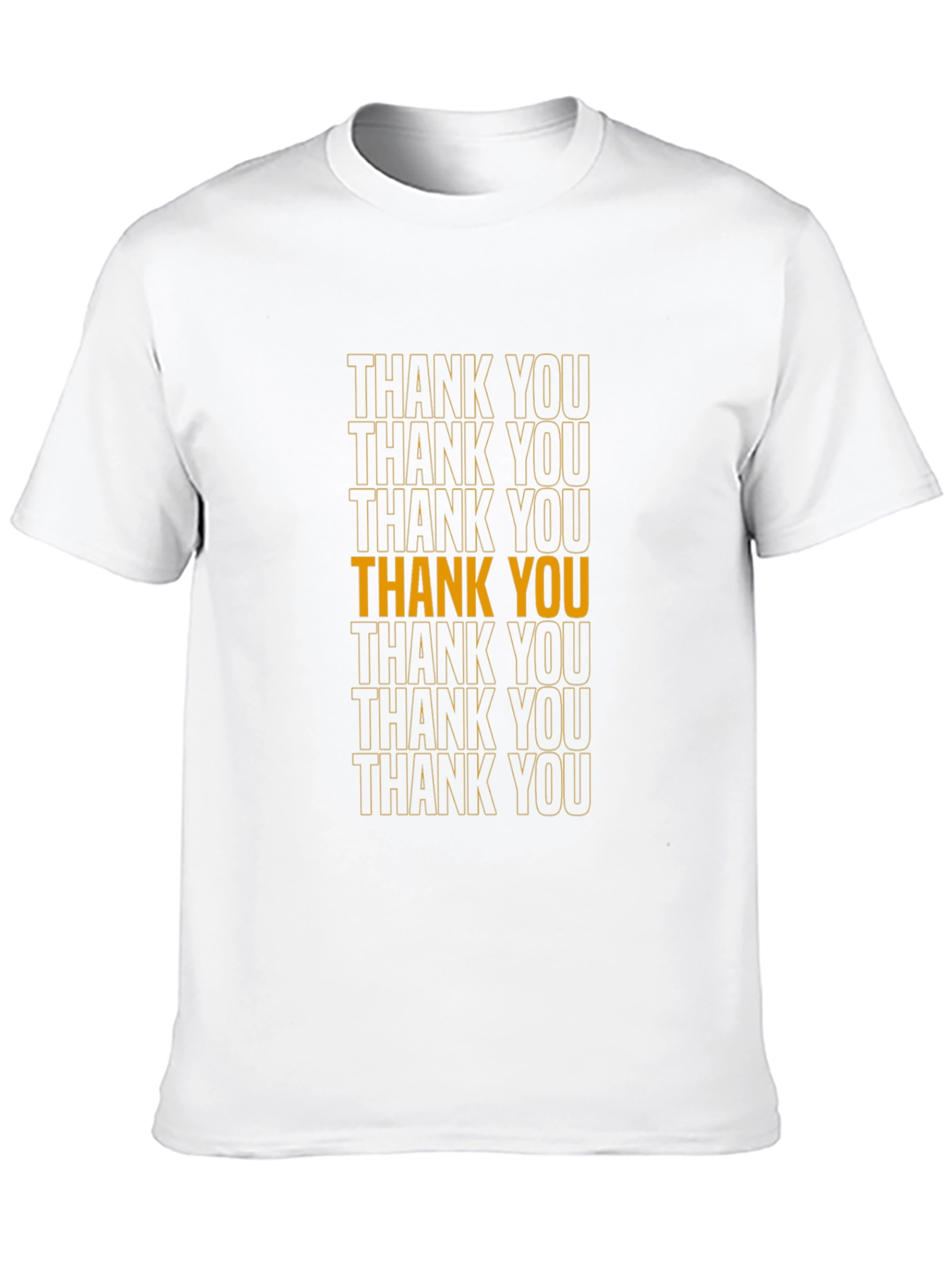 Thank You Graphic Print Black T-Shirt