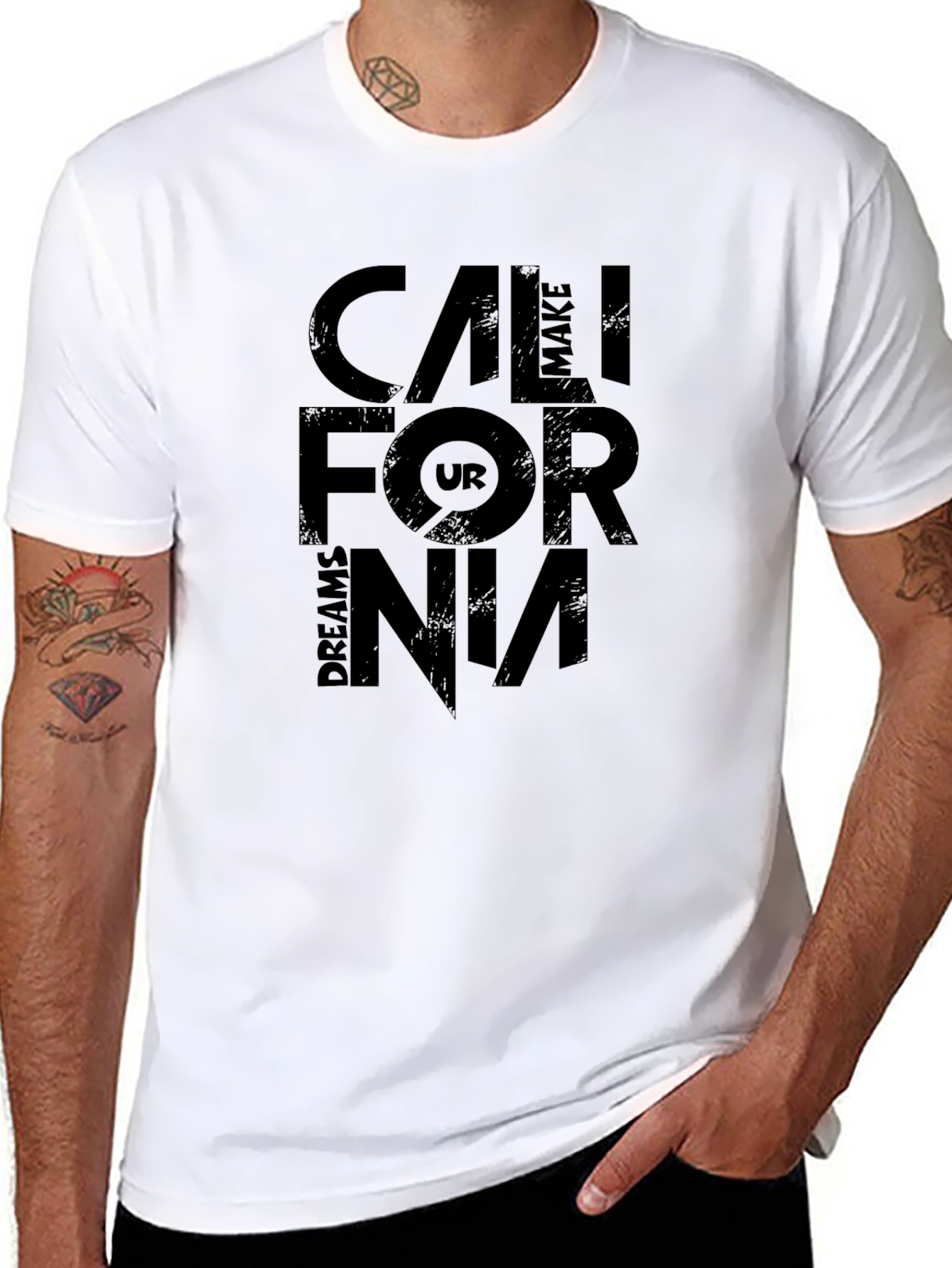 California Dreams Black Graphic T-Shirt