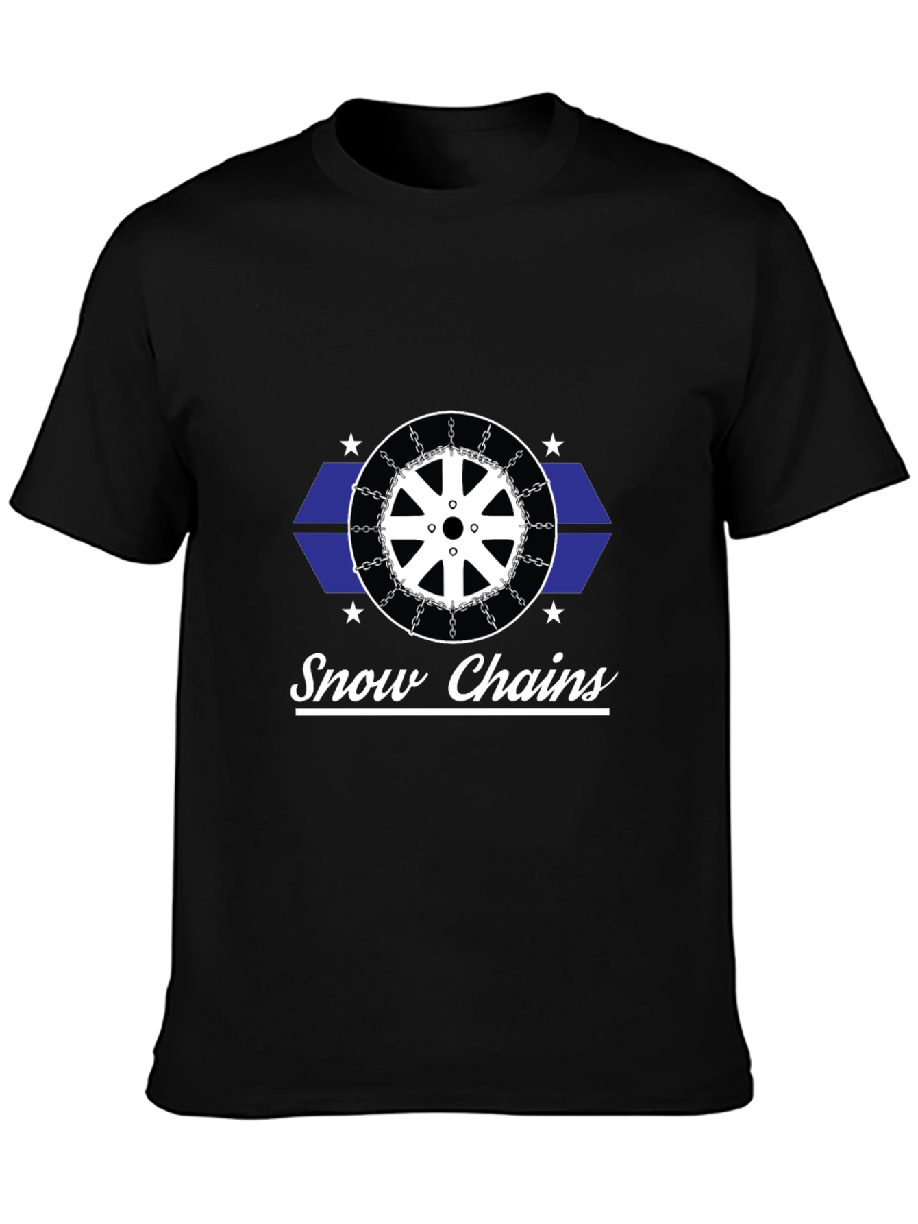 Snow Chains Graphic Black T-Shirt