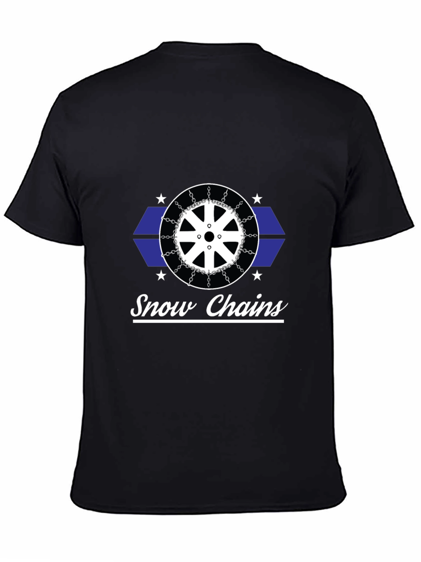 Snow Chains Graphic Black T-Shirt