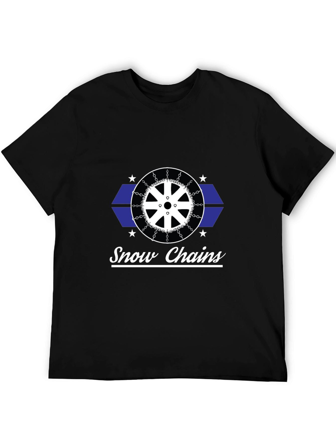 Snow Chains Graphic Black T-Shirt