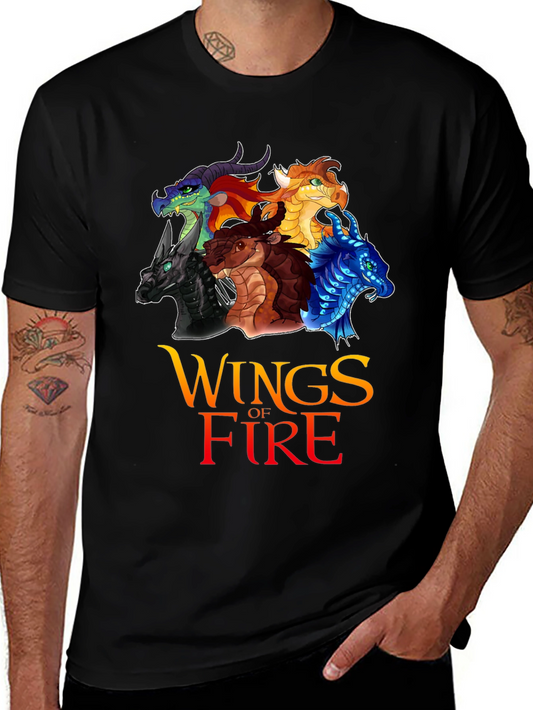 Wings of Fire Graphic T-Shirt - Dragon Design