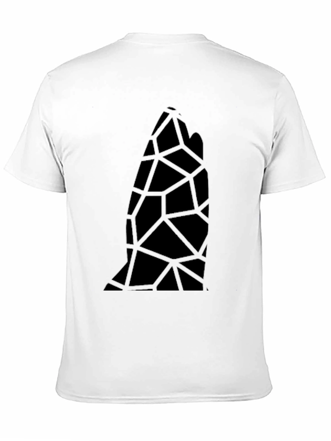 Abstract Geometric Black Tee
