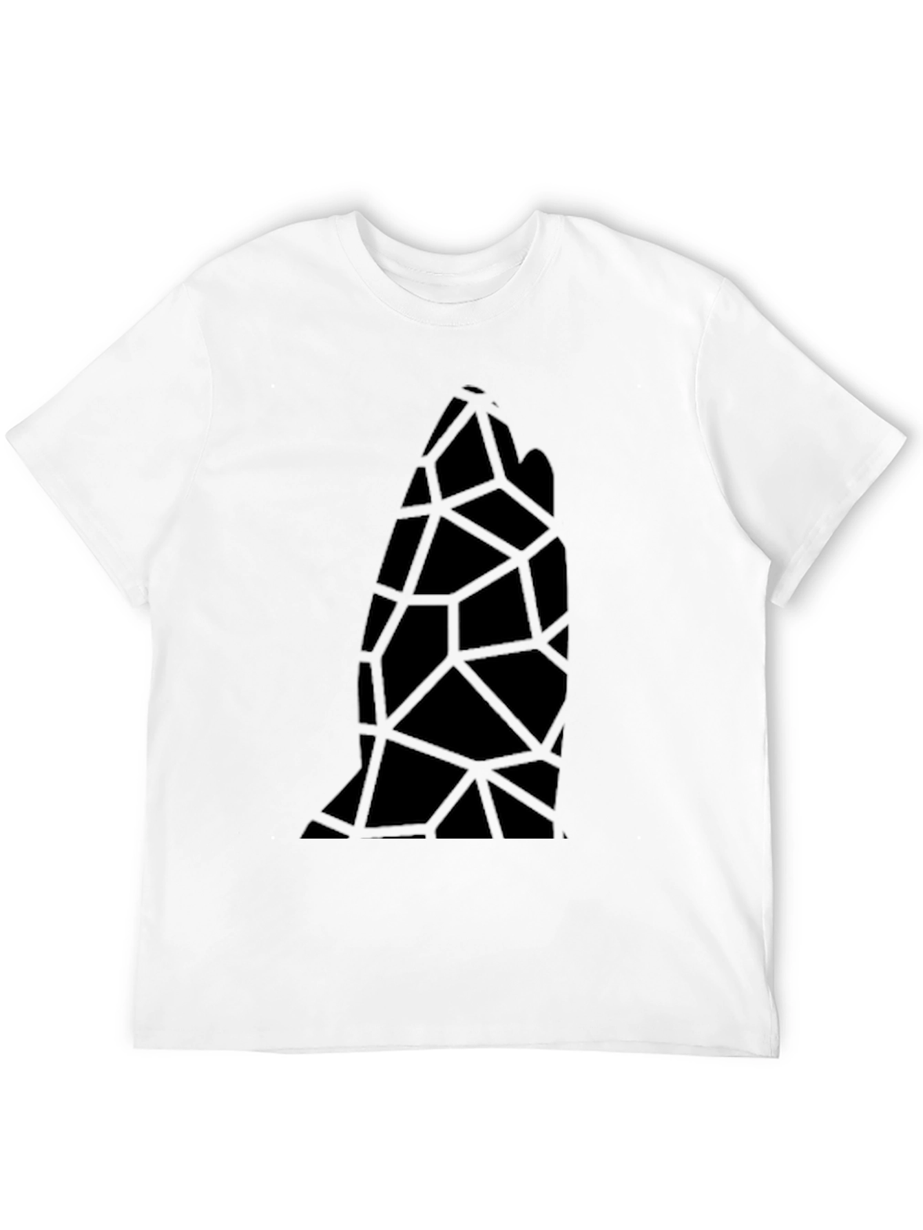 Abstract Geometric Black Tee