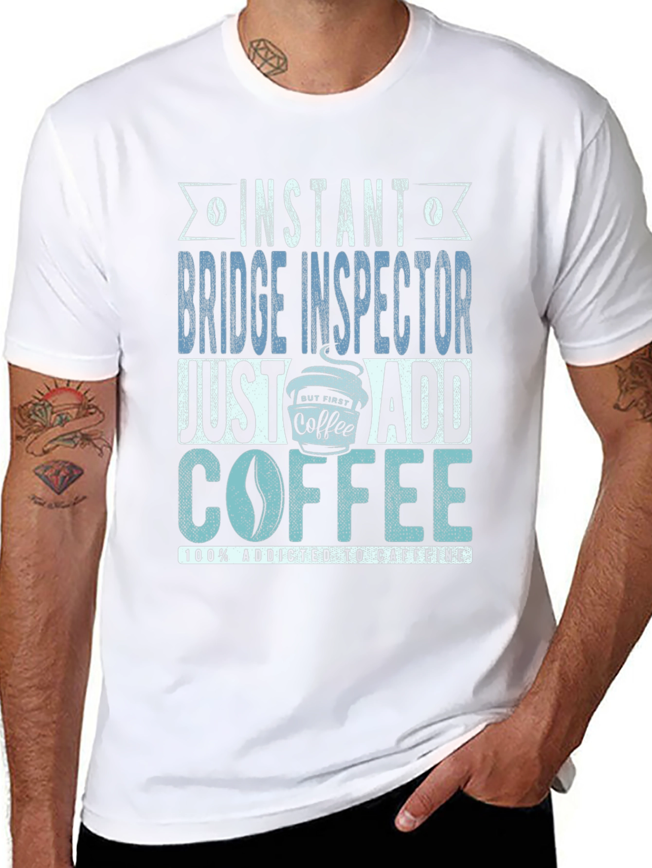Instant Bridge Inspector Just Add Coffee T-Shirt