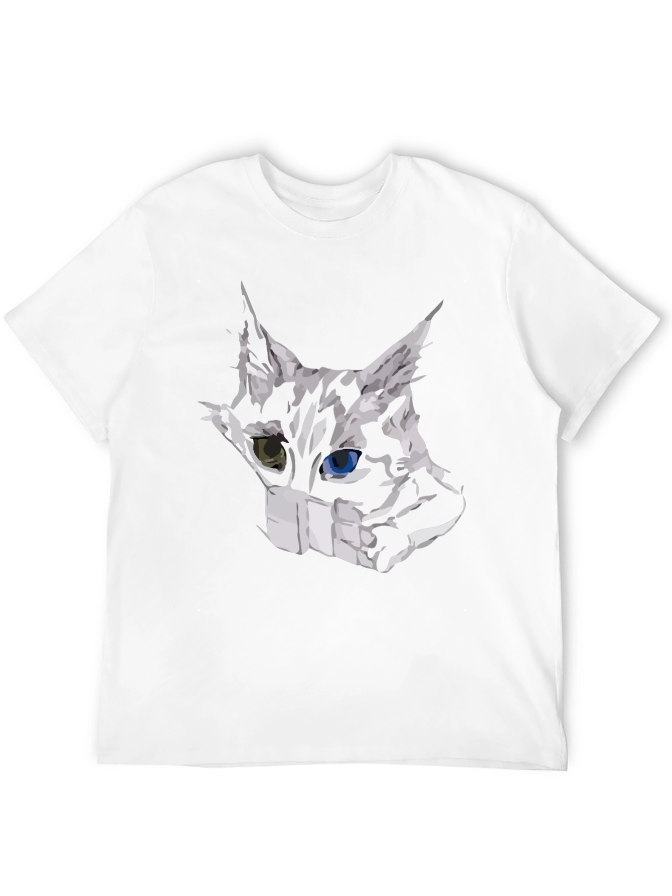 Masked Cat Graphic Tee - Unisex Black T-Shirt