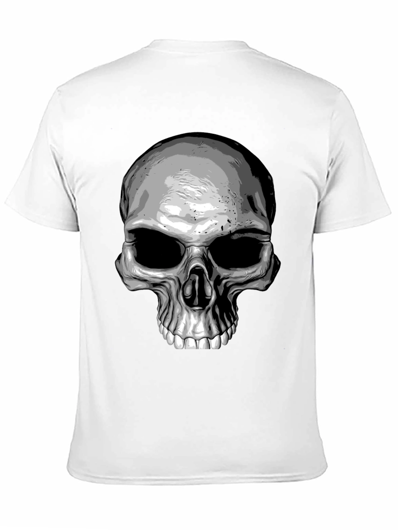 Skull Graphic Print T-Shirt - Black