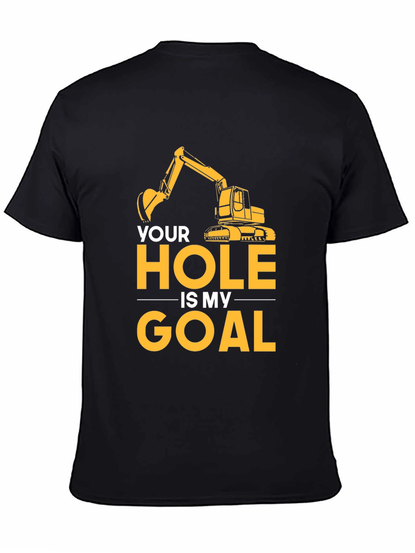 Your Hole Is My Goal Mens Black T-Shirt