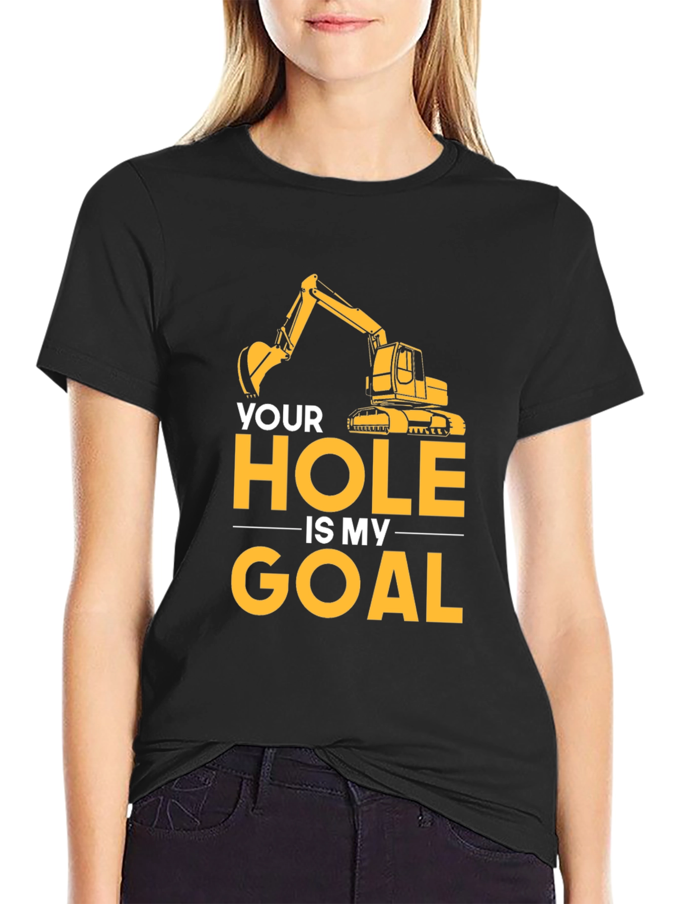Your Hole Is My Goal Mens Black T-Shirt