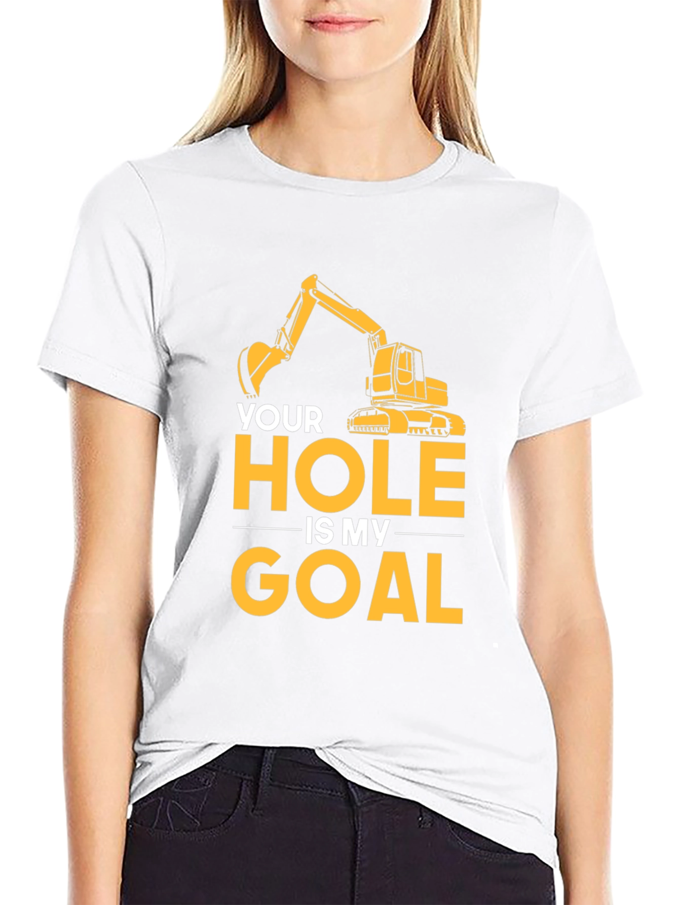 Your Hole Is My Goal Mens Black T-Shirt