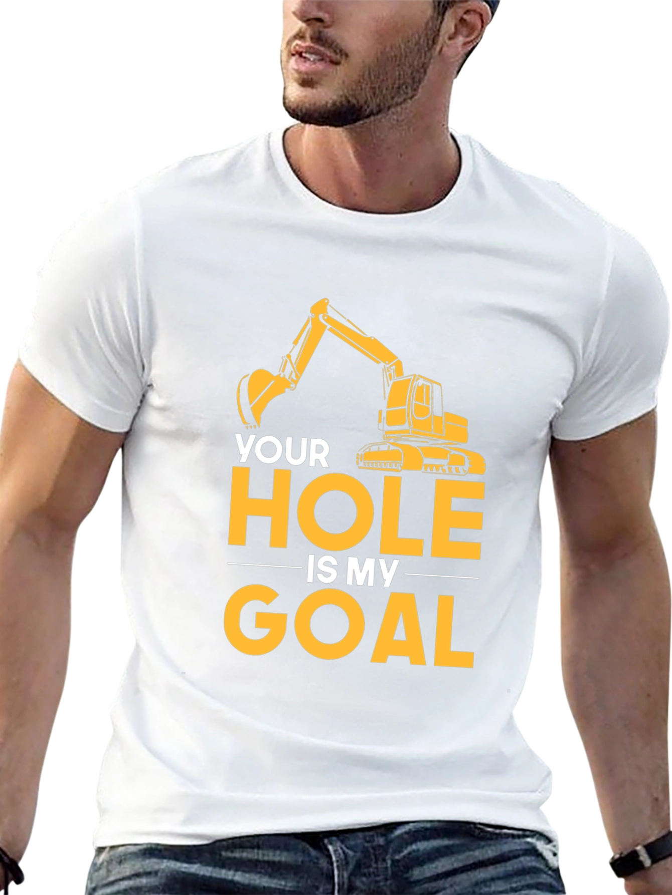 Your Hole Is My Goal Mens Black T-Shirt