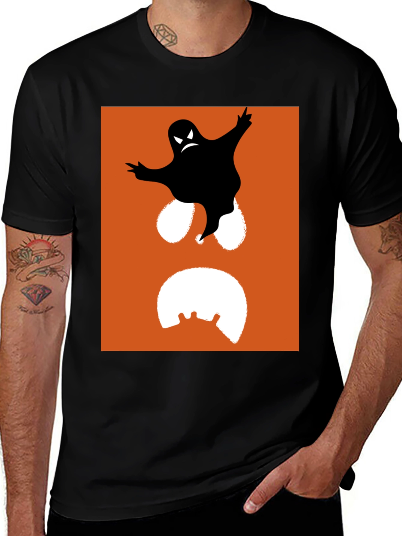 Spooky Ghost Graphic Tee - Halloween Fashion