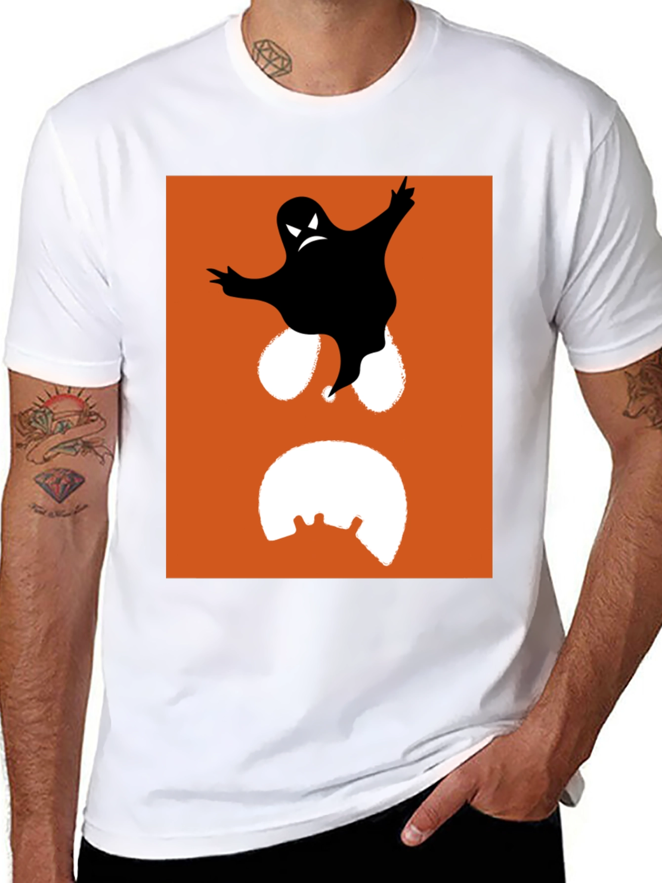 Spooky Ghost Graphic Tee - Halloween Fashion