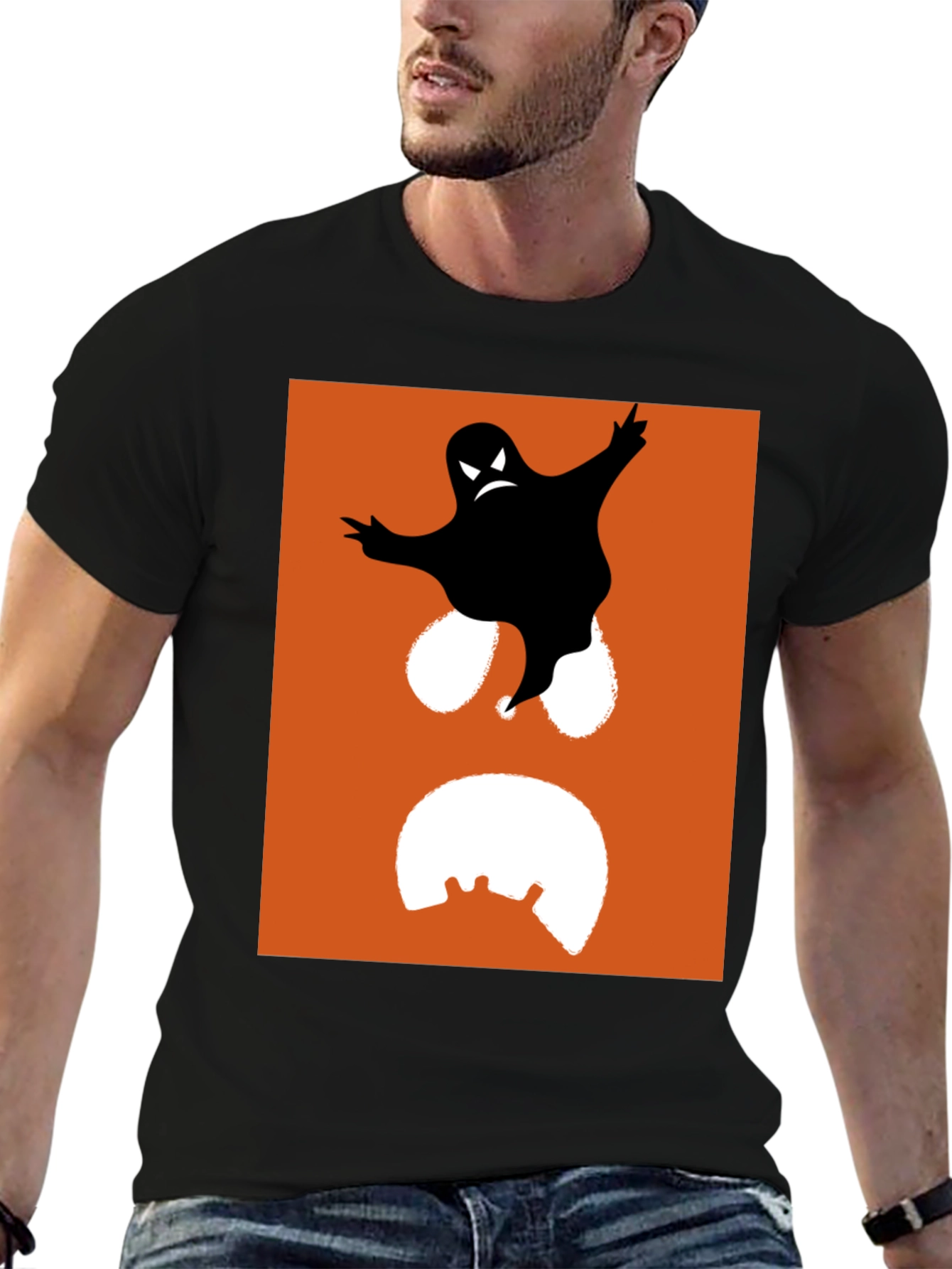 Spooky Ghost Graphic Tee - Halloween Fashion