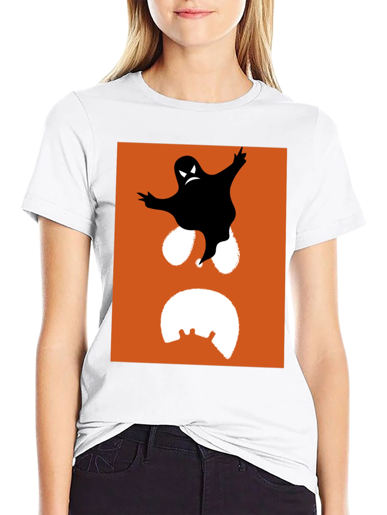Spooky Ghost Graphic Tee - Halloween Fashion