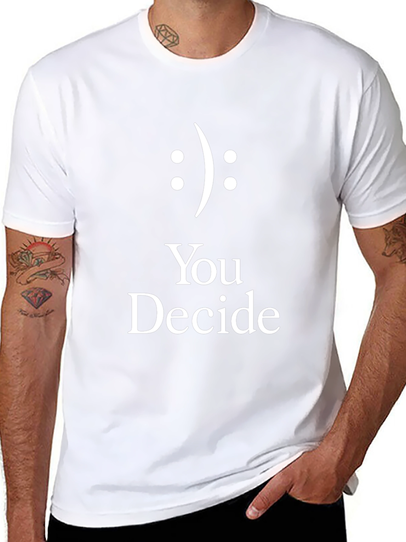 You Decide T-Shirt Smiley Face Graphic Tee