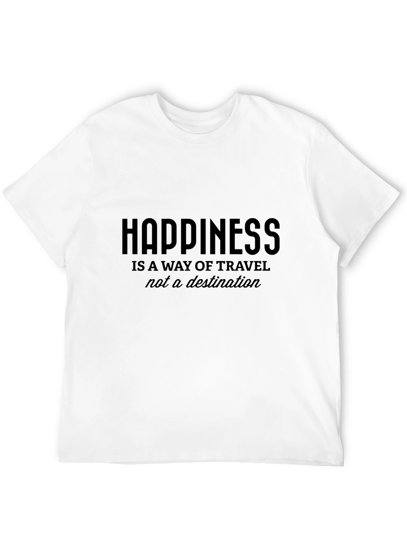 Happiness Travel Black T-Shirt
