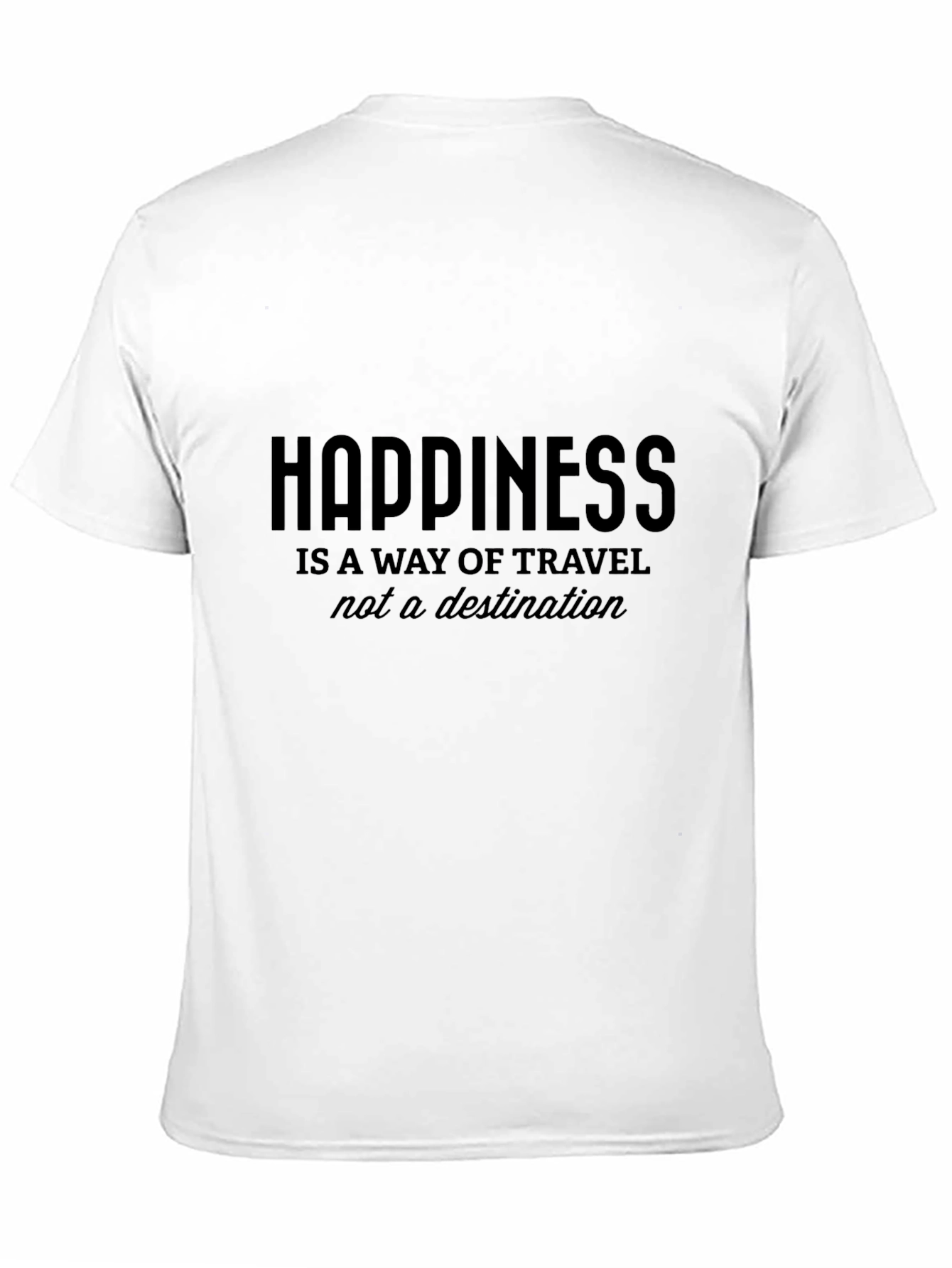 Happiness Travel Black T-Shirt