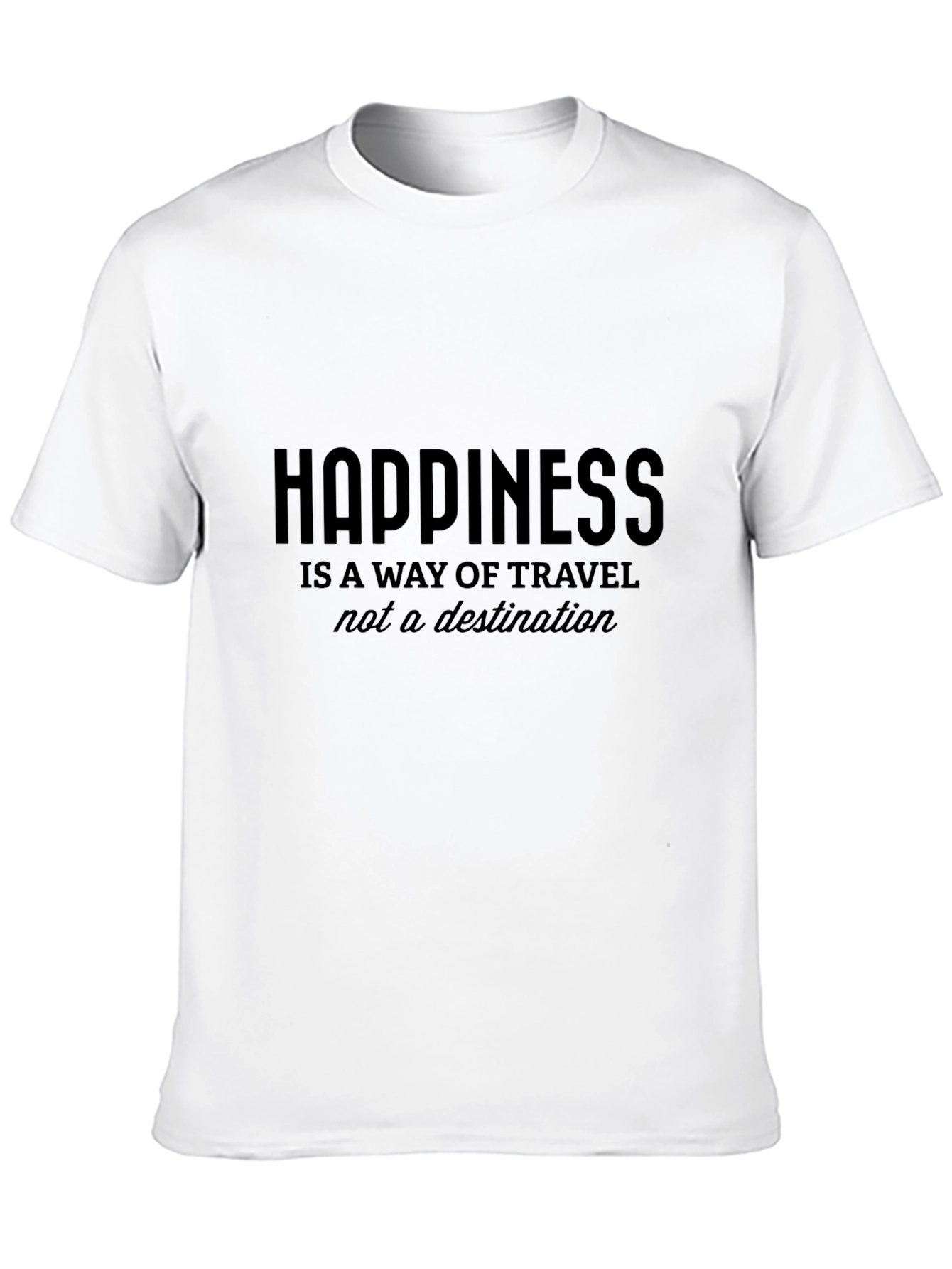 Happiness Travel Black T-Shirt