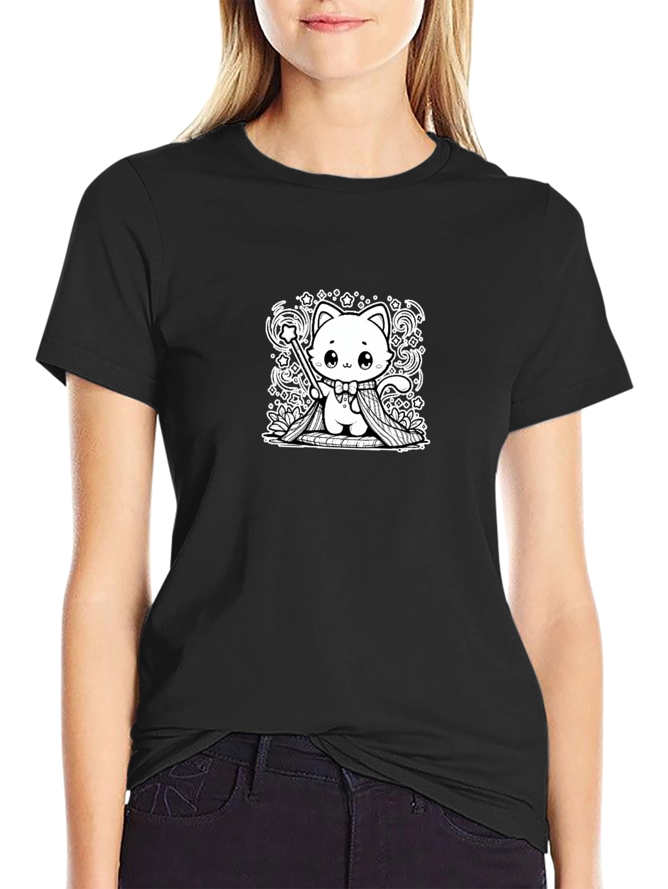 Magical Kitty T-Shirt - Whimsical Wizard Cat Design