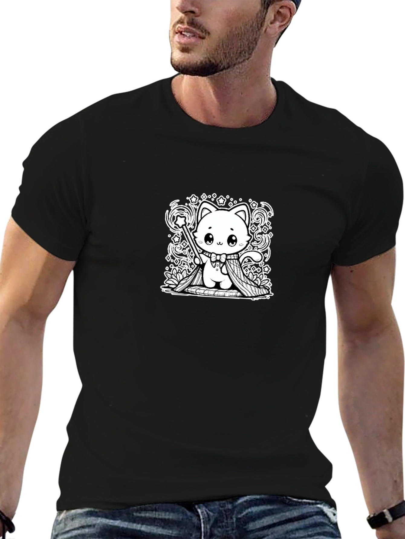 Magical Kitty T-Shirt - Whimsical Wizard Cat Design