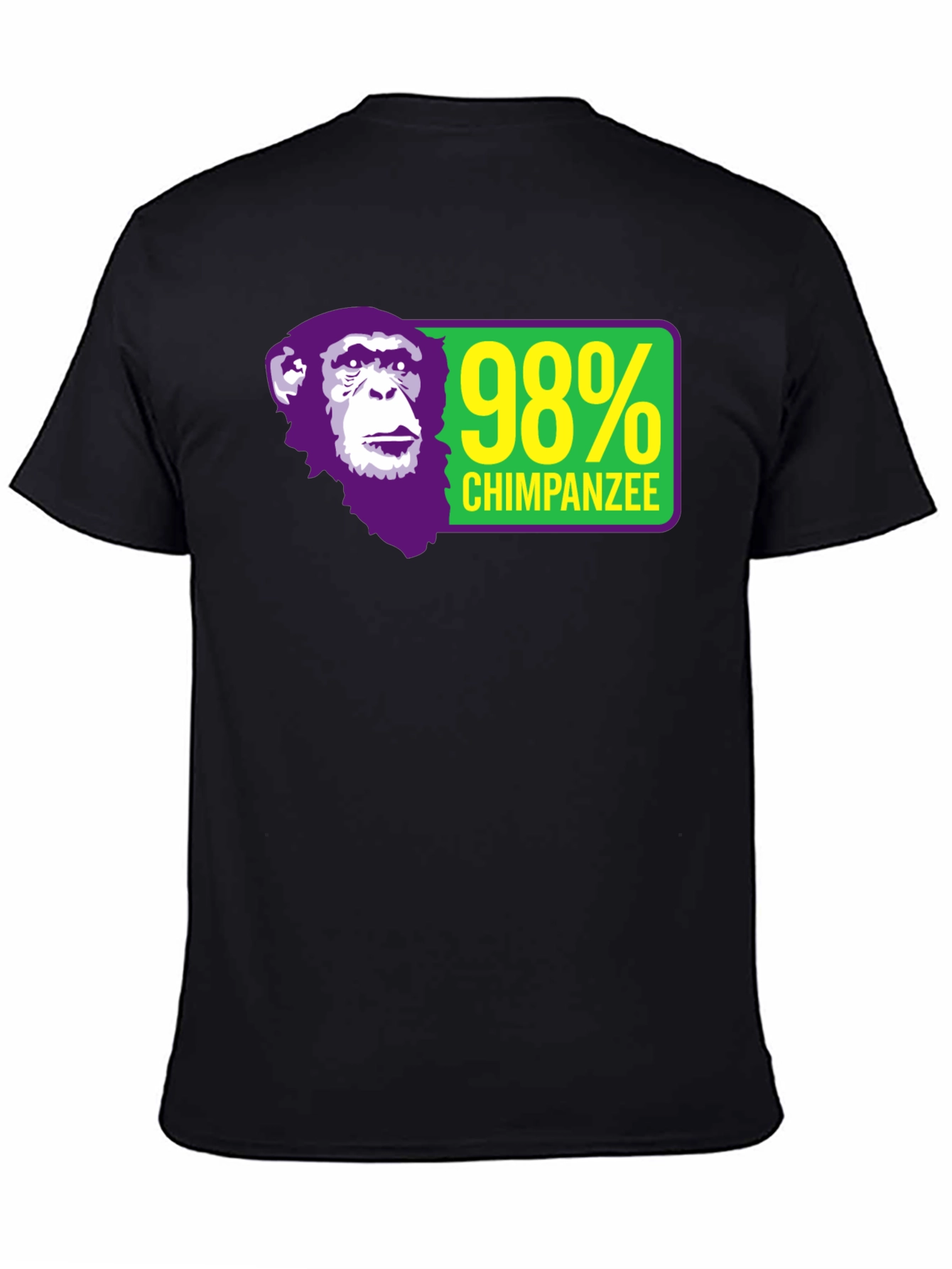 98% Chimpanzee Graphic T-Shirt - Black