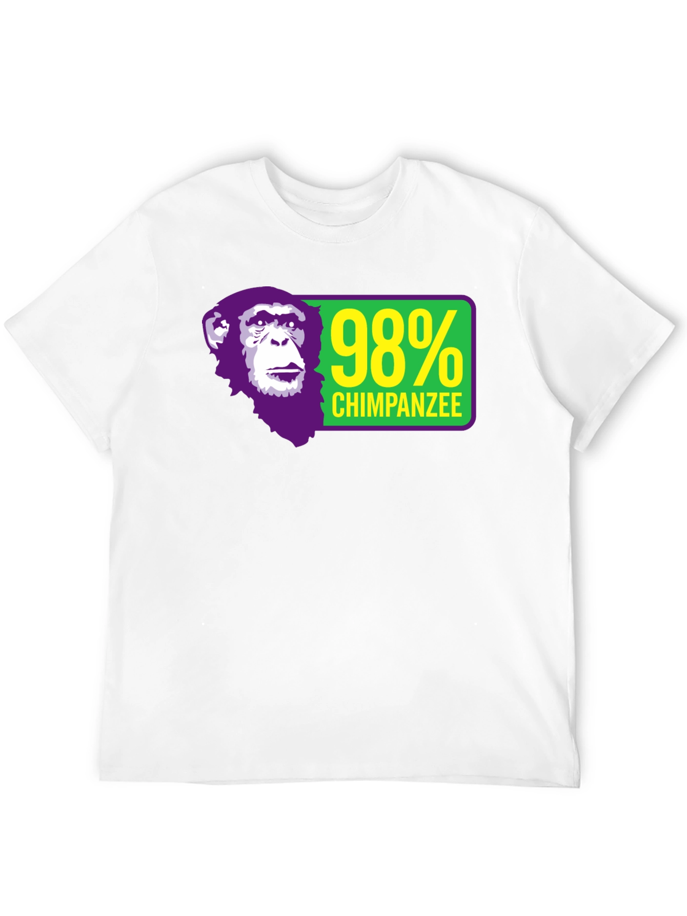 98% Chimpanzee Graphic T-Shirt - Black