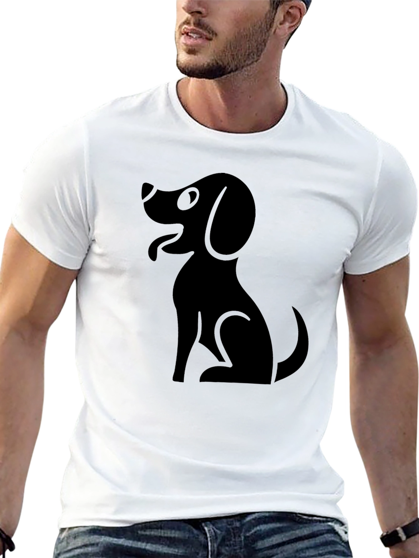 Black Dog Graphic Tee - Casual Comfort