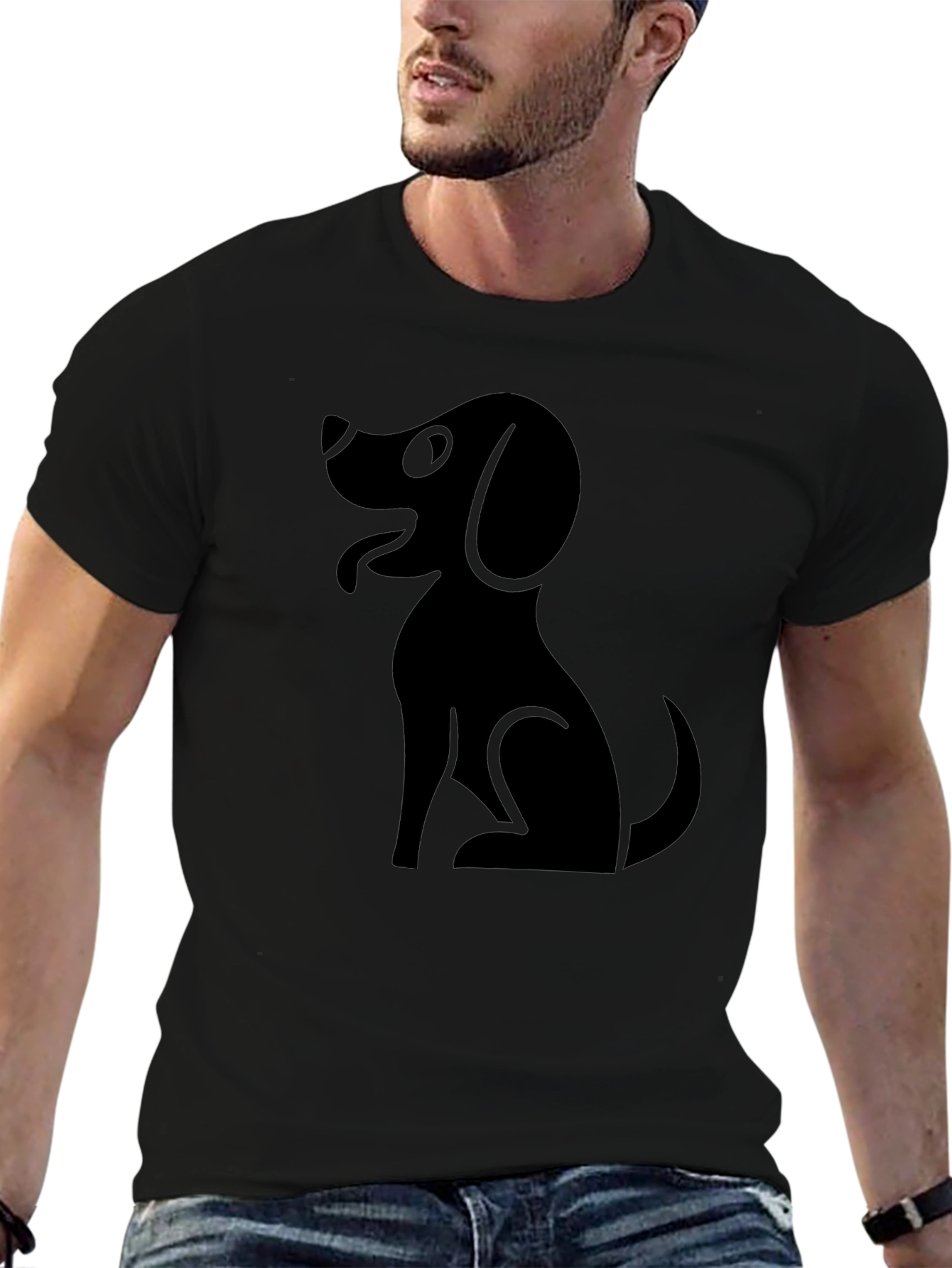 Black Dog Graphic Tee - Casual Comfort