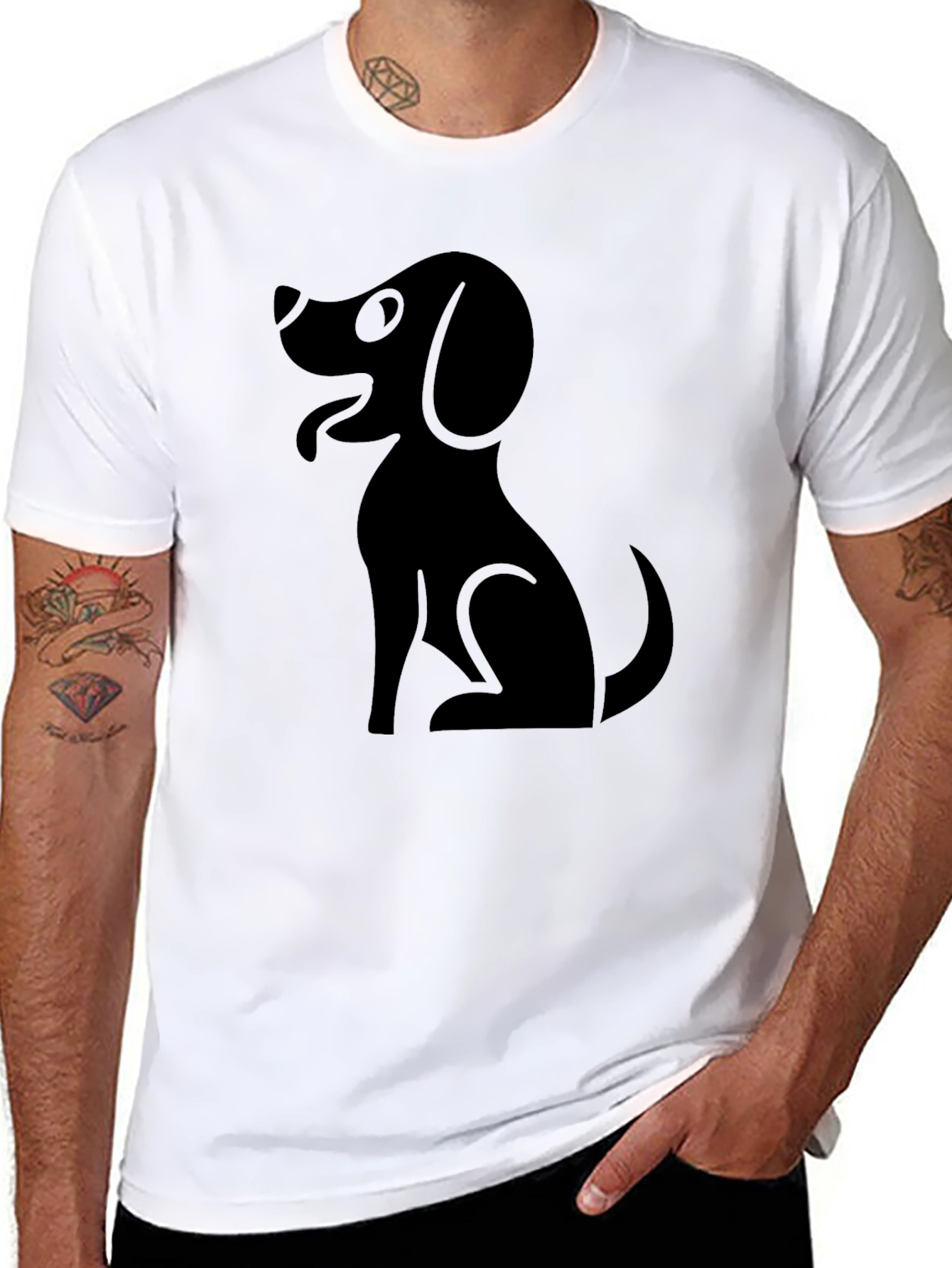 Black Dog Graphic Tee - Casual Comfort