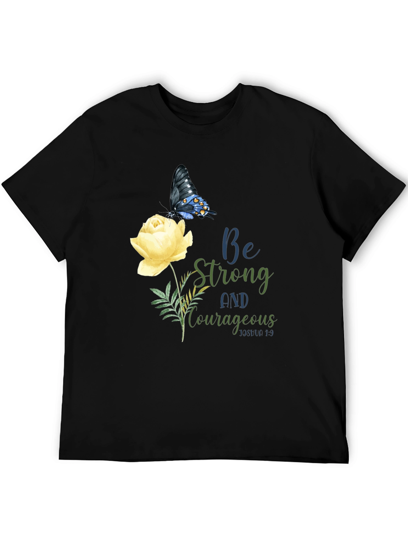 Inspirational Butterfly Rose Graphic T-Shirt